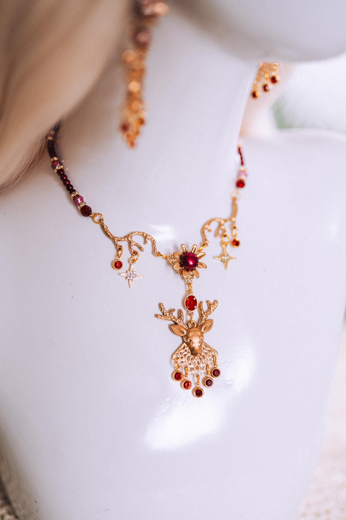 Sacred Deer Masquerade Necklace