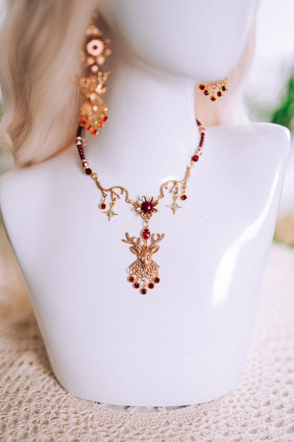 Sacred Deer Masquerade Necklace