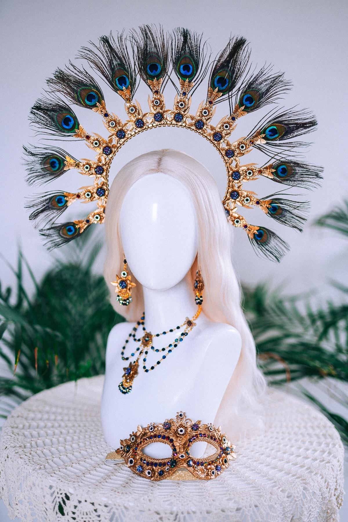 Peacock Masquerade Mask For Women