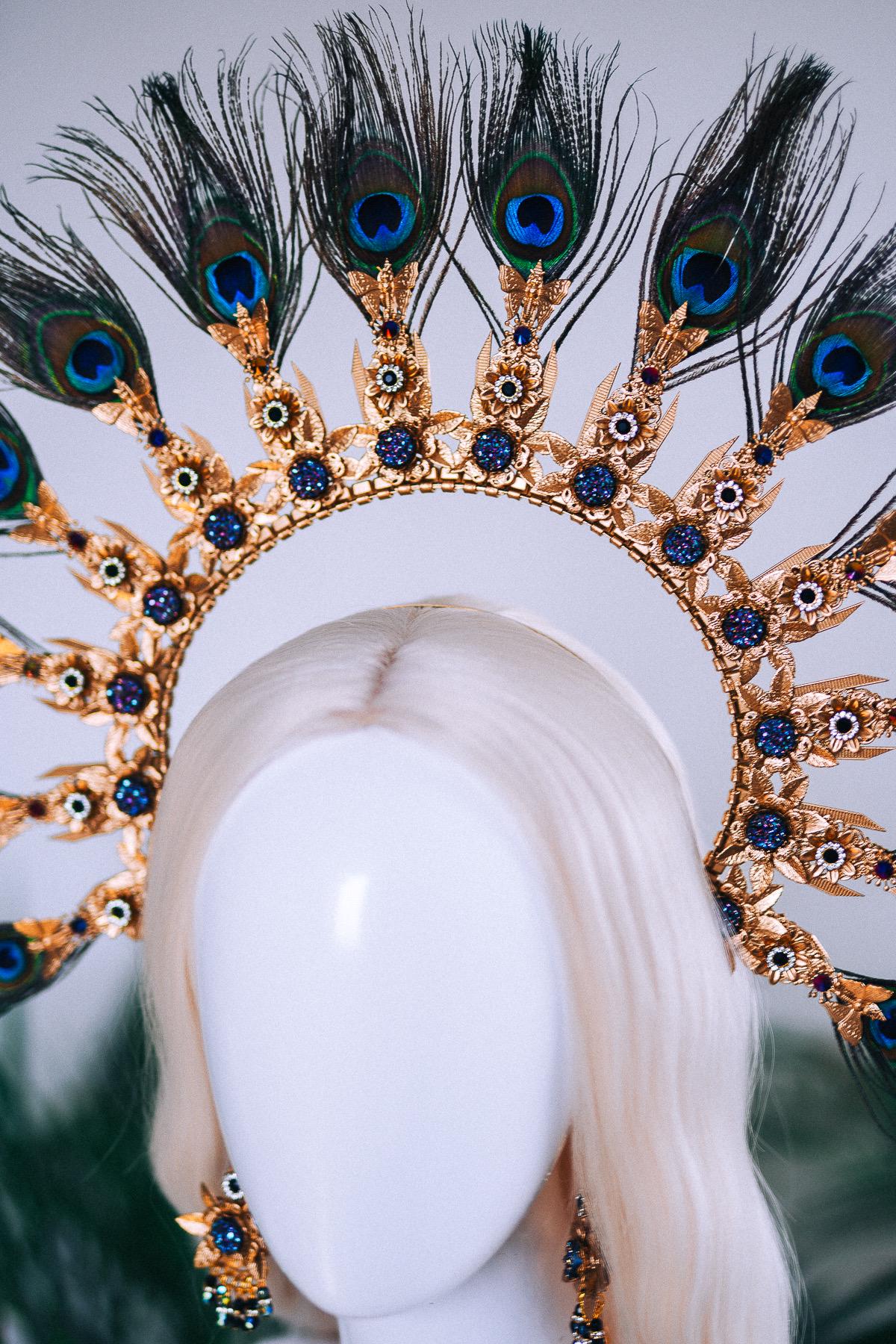 Masquerade Earrings Gold Filigree