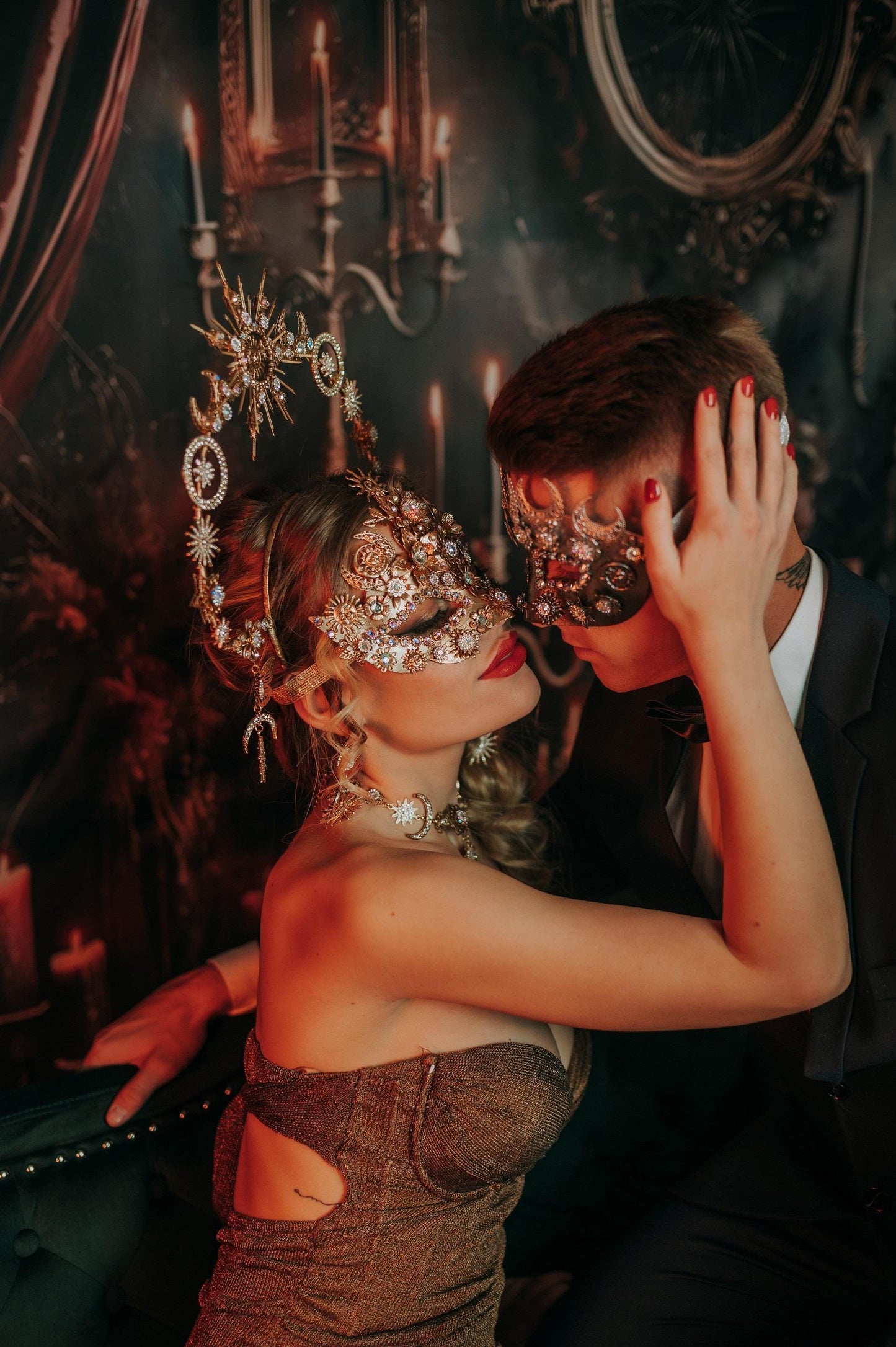 Lunar King Masquerade Mask For Men