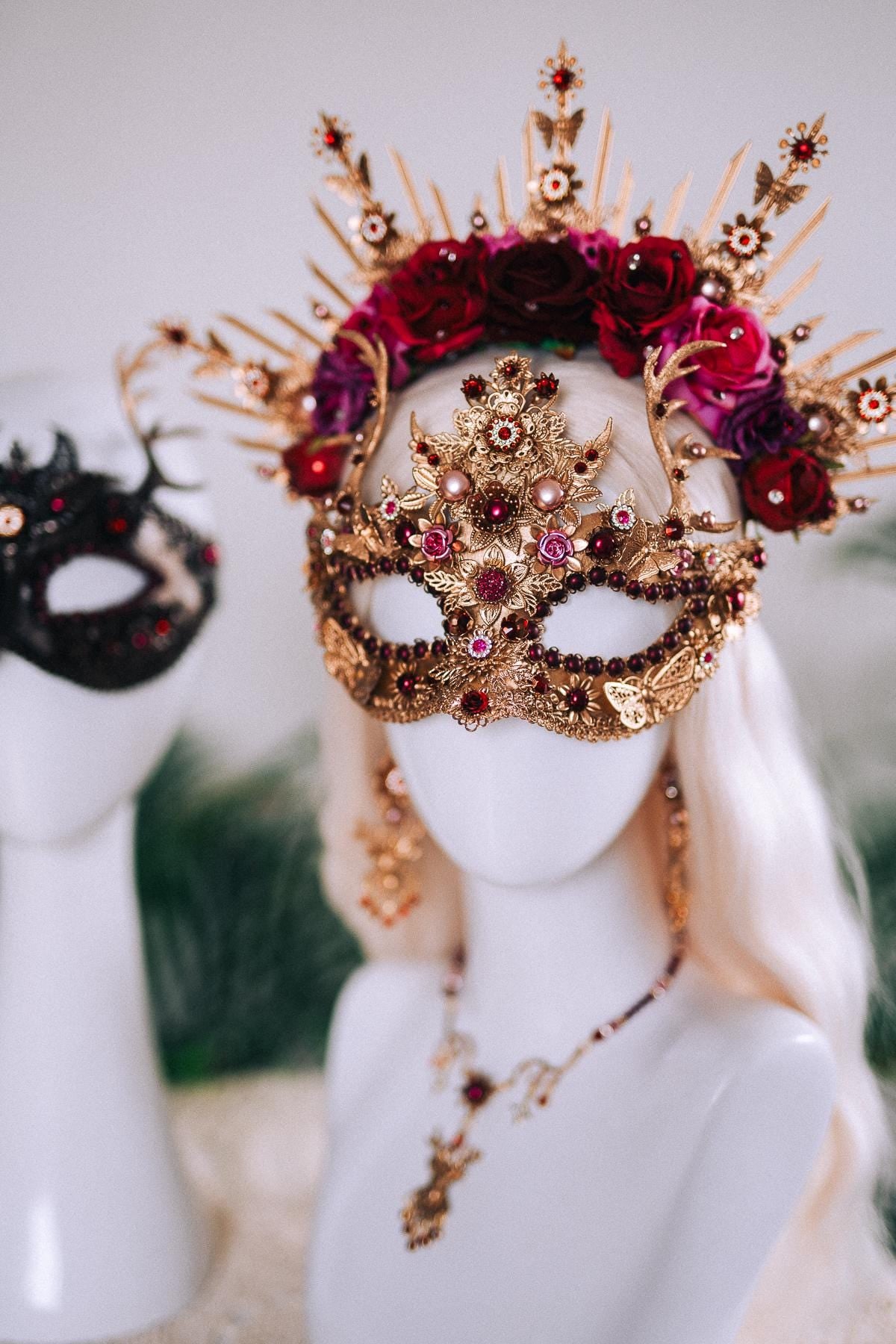 Deer Antlers Masquerade Mask For Women