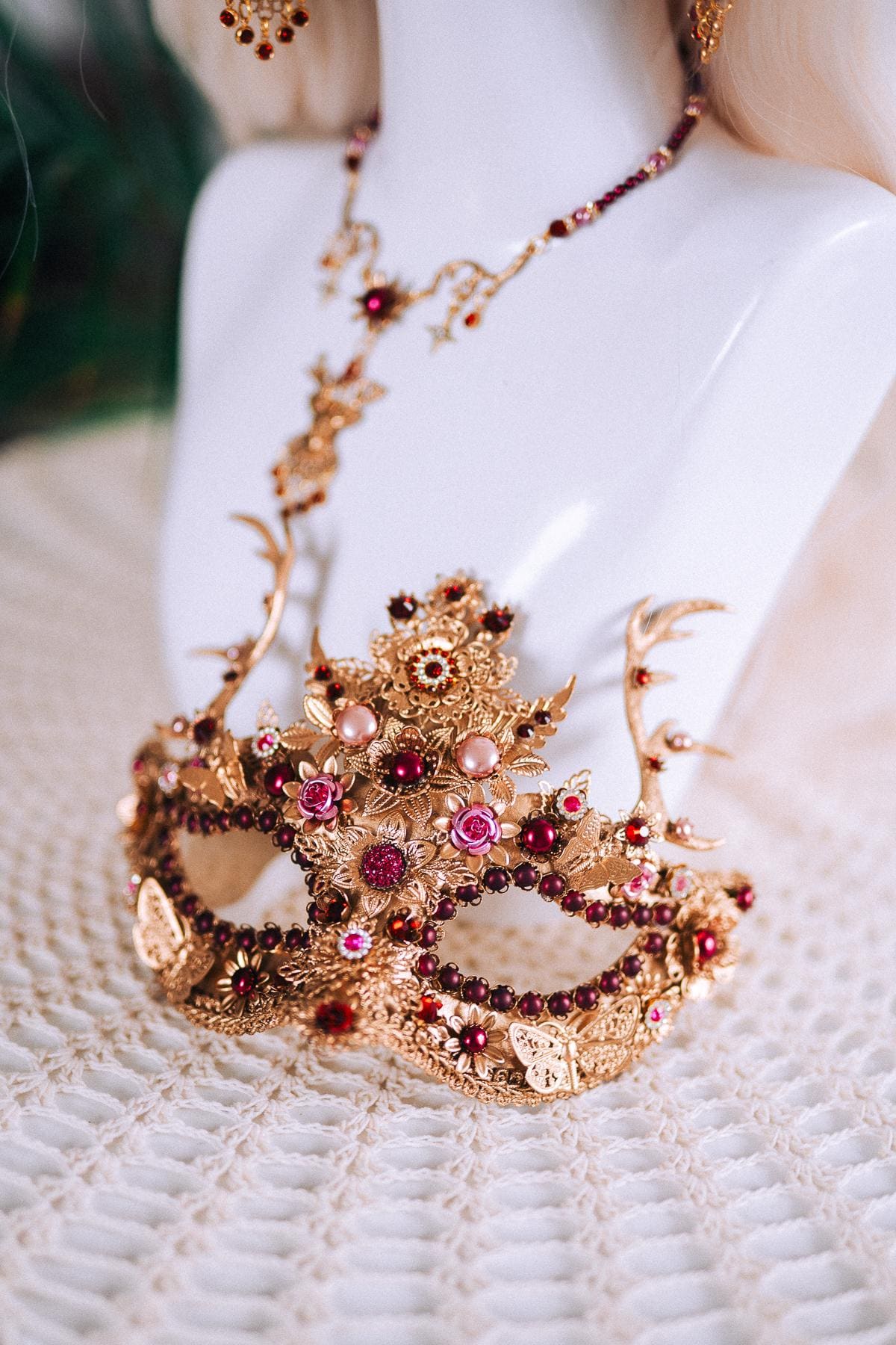 Sacred Deer Rose Halo Crown