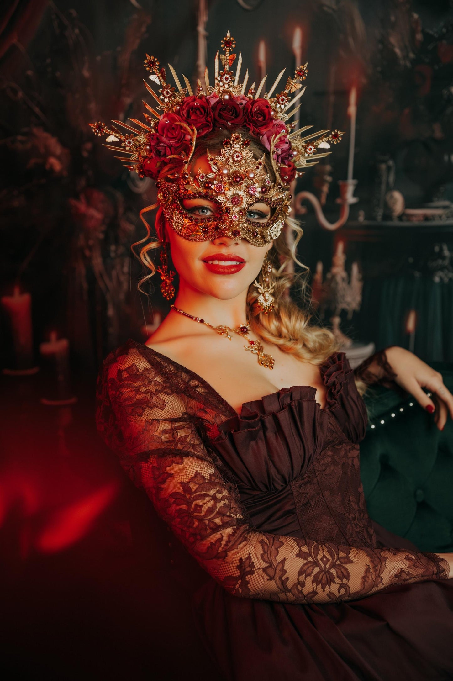 Sacred Deer Masquerade Earrings