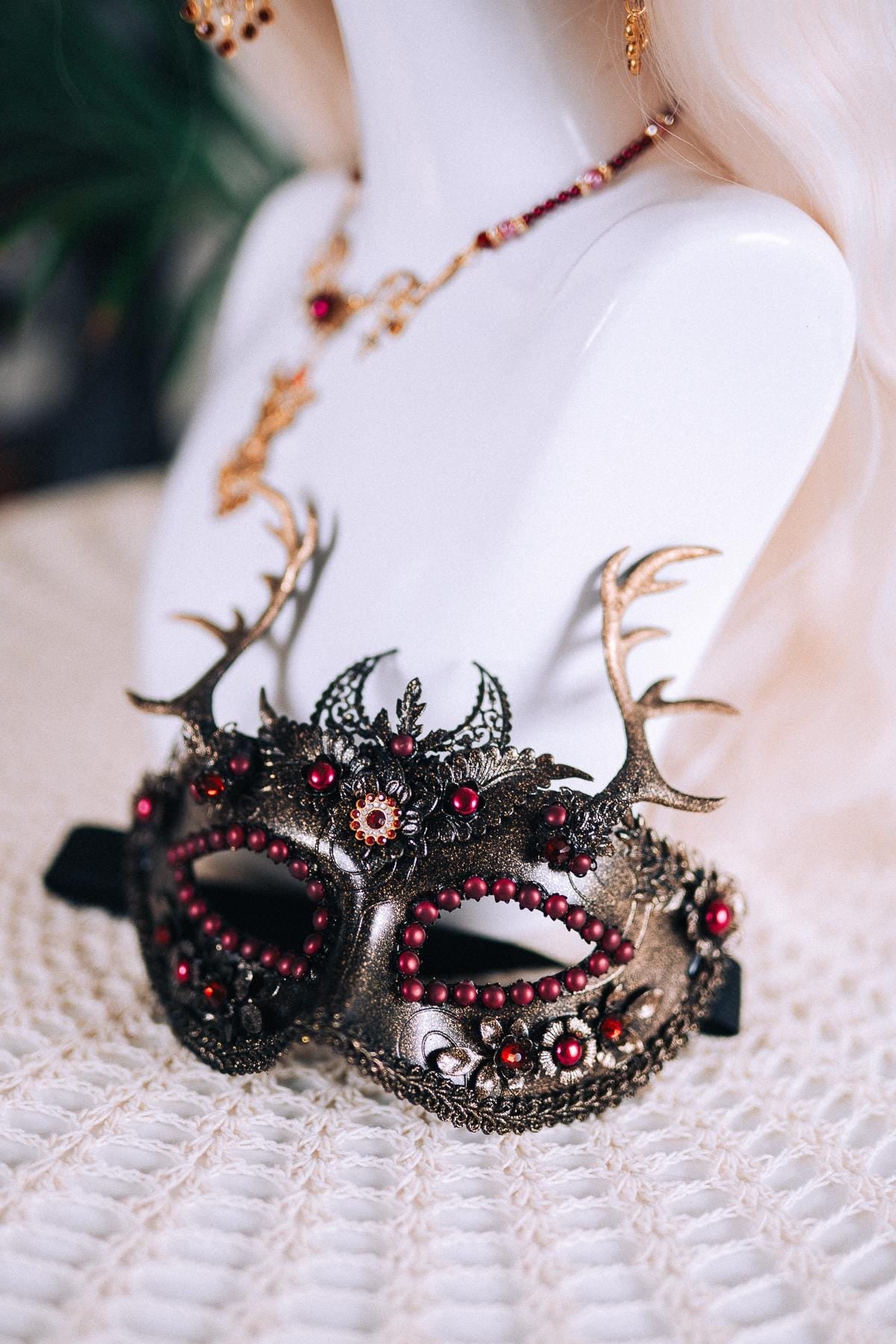 Sacred Deer Masquerade Necklace
