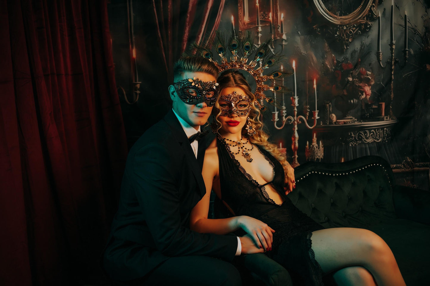 Peacock Masquerade Mask For Women