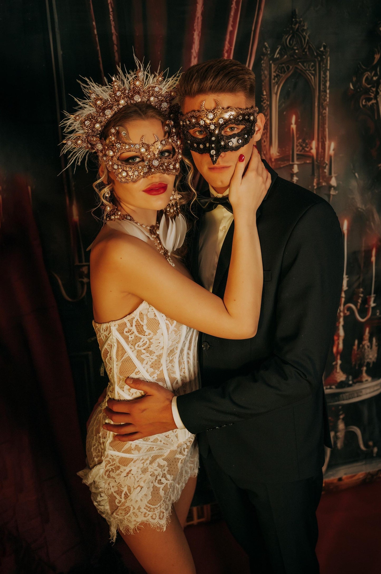 White Swan Masquerade Mask For Women