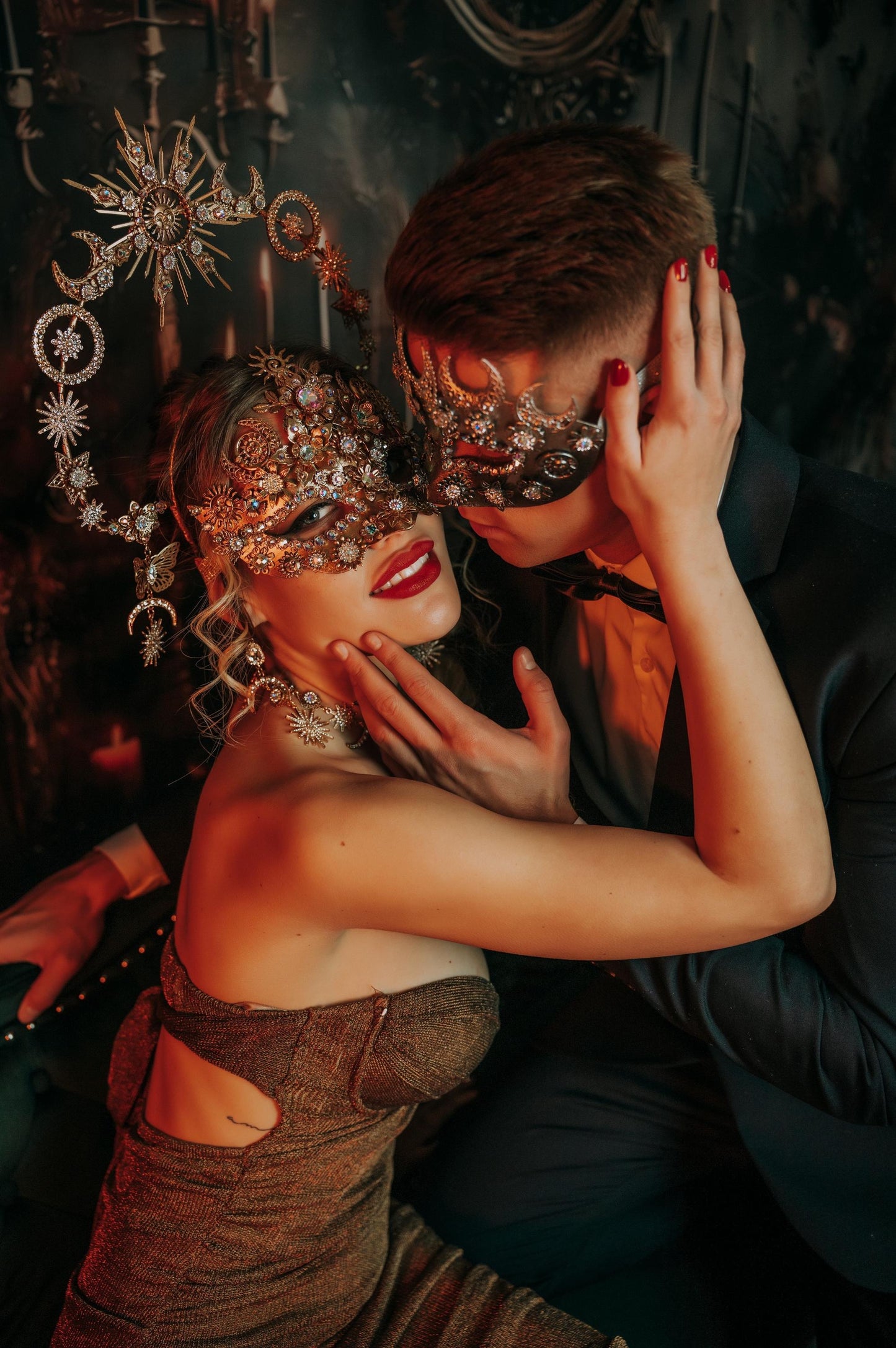 Lunar King Masquerade Mask For Men
