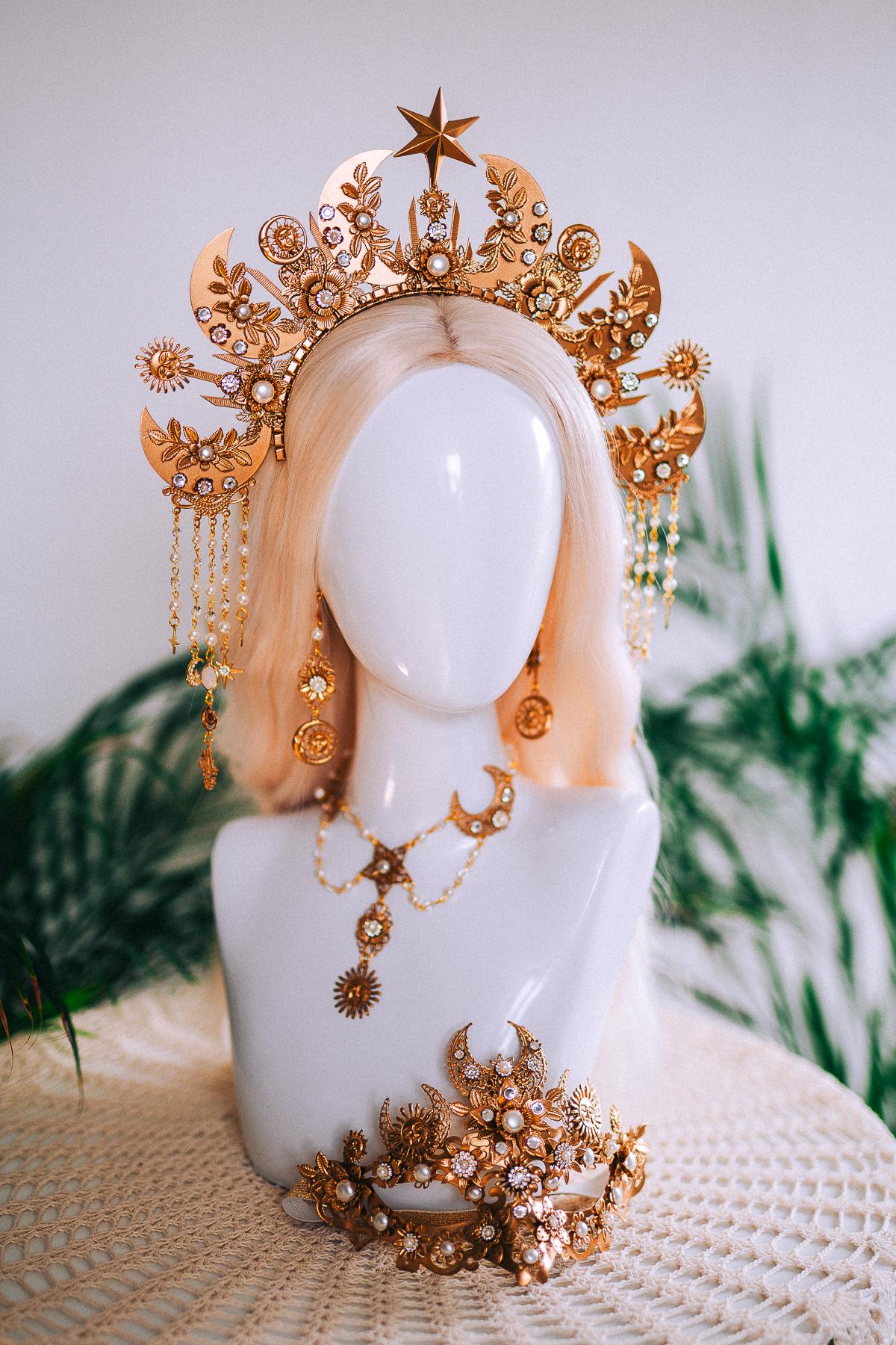 Moon Child Celestial Necklace Lunar Sun Talisman Jewelry