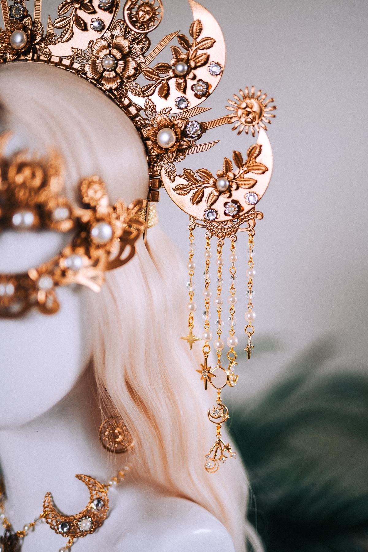 Moon Child Celestial Earrings Lunar Goddess Jewelry