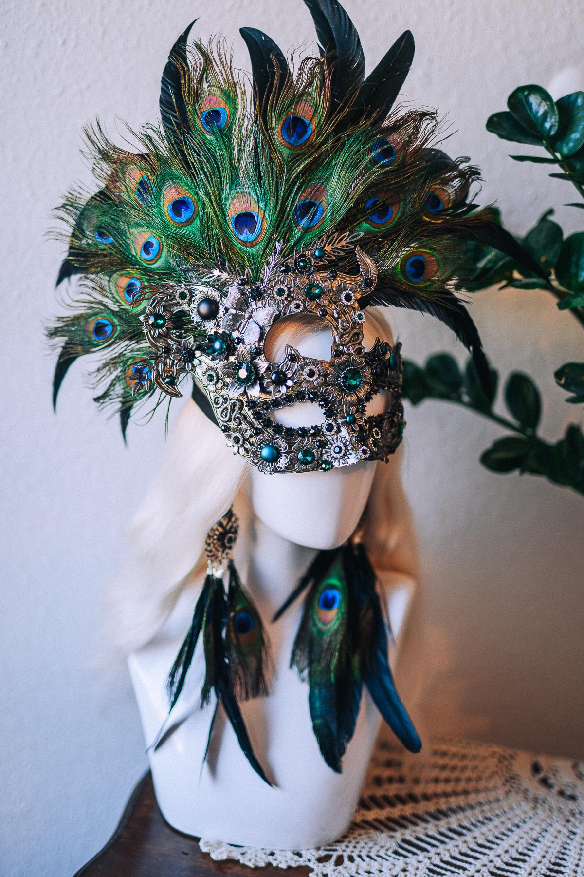Peacock Goddess Earrings Baroque Statement Jewelry