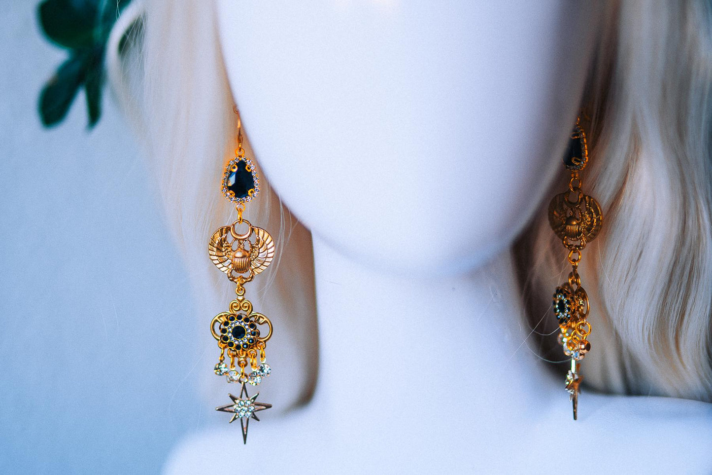 Cleopatra Solar Wings Necklace Egyptian Goddess Statement Jewelry