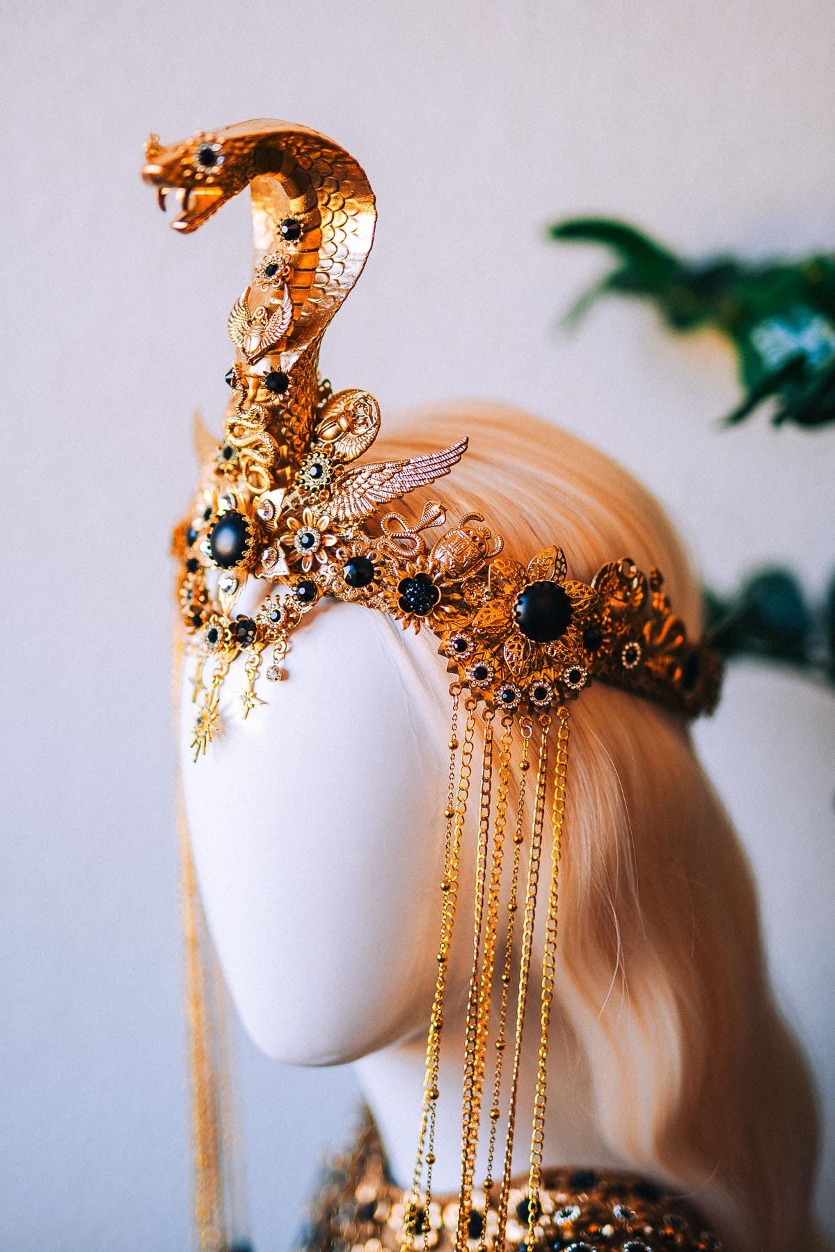 Cleopatra Royal Cobra Headdress Egyptian Goddess Crown