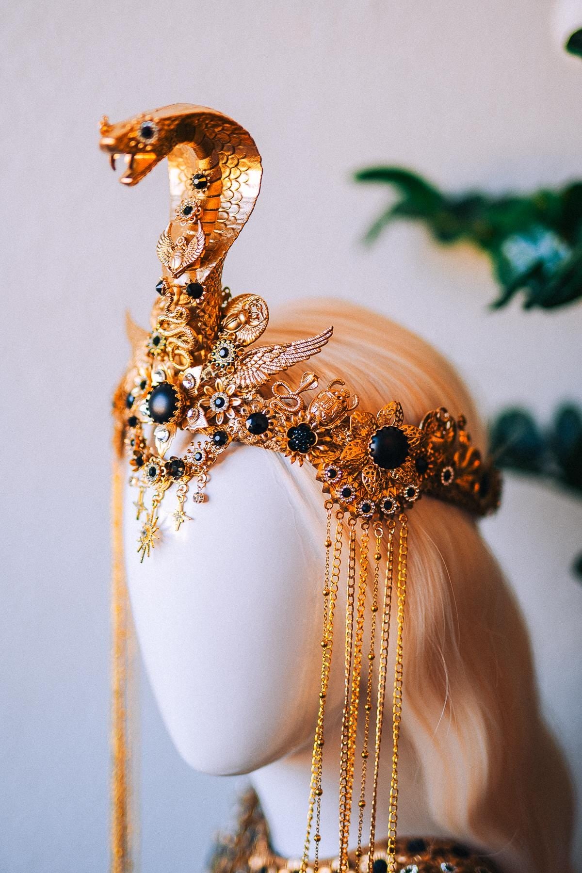 Cleopatra Royal Cobra Headdress Egyptian Goddess Crown