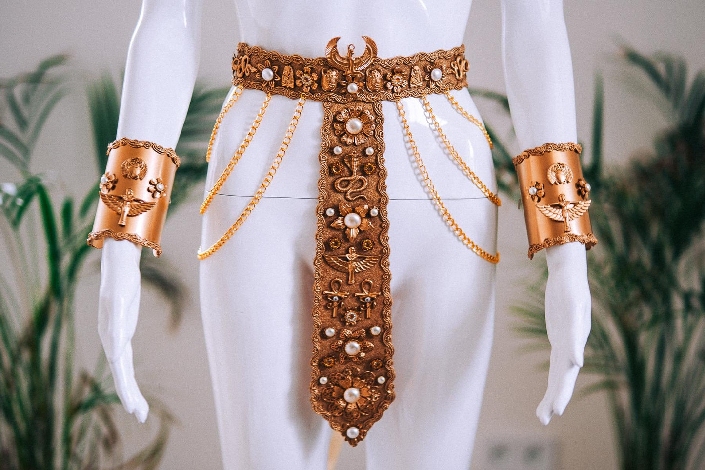 Cleopatra Goddess Belt Gold Egyptian Jewelry