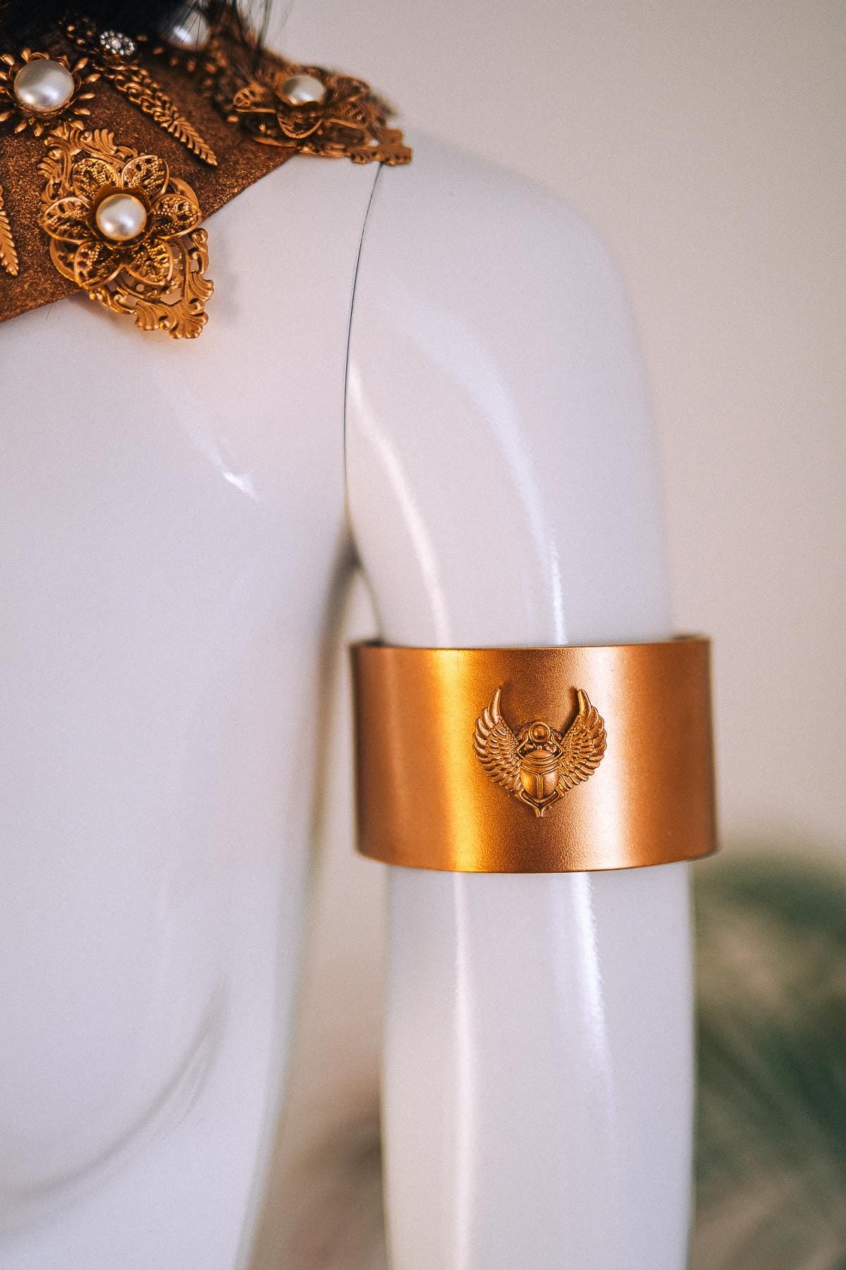 Cleopatra Serpent Crown Gold Egyptian Goddess Headpiece