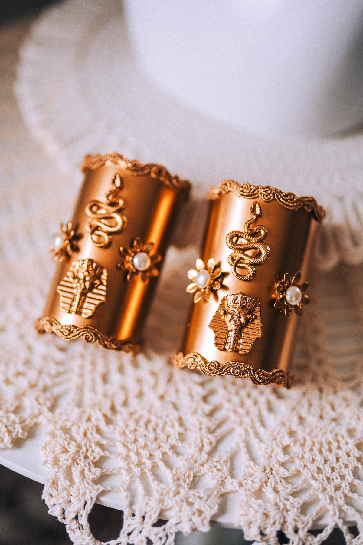 Cleopatra Serpent Crown Gold Egyptian Goddess Headpiece