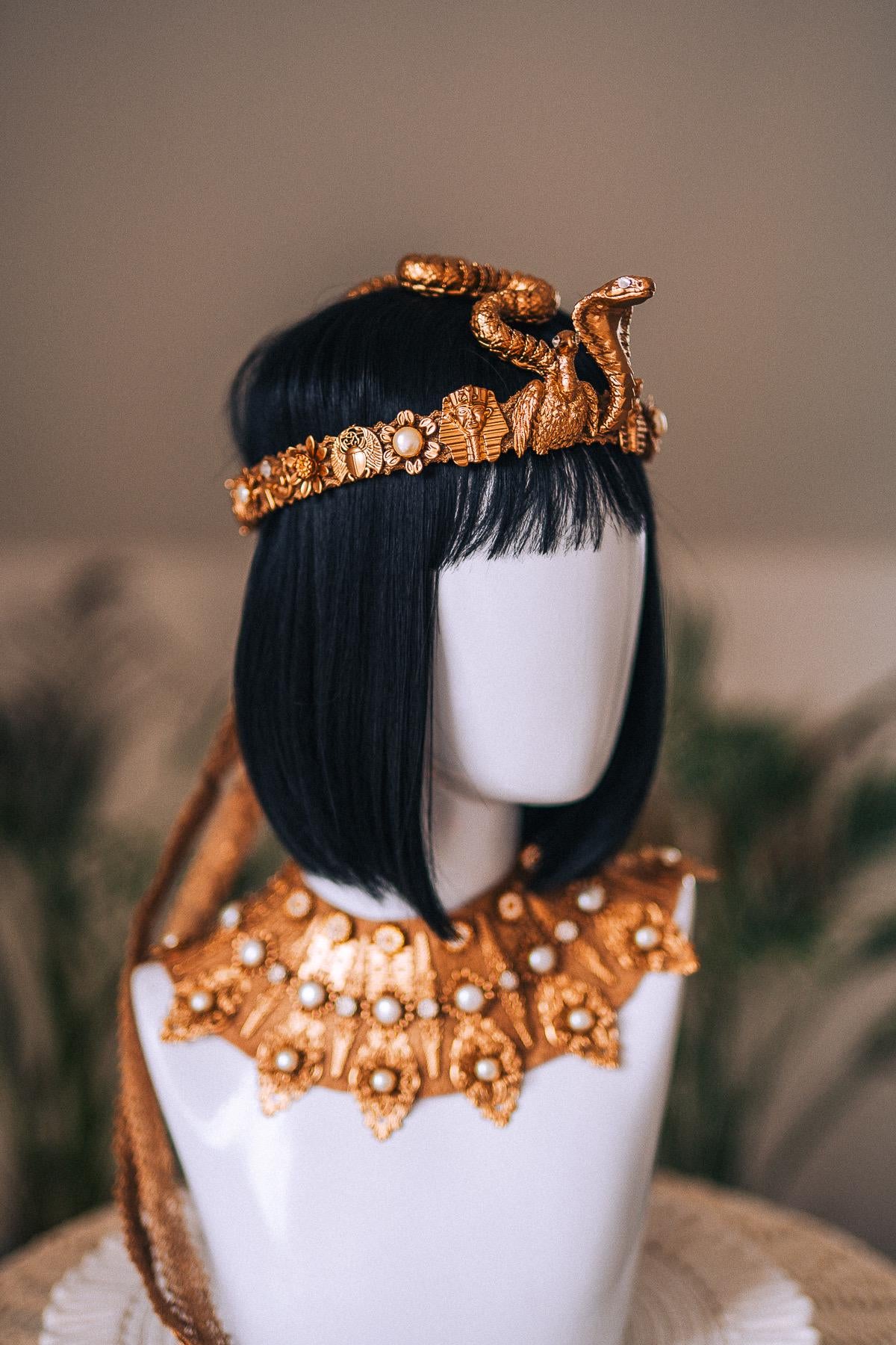 Cleopatra Serpent Upper Arm Cuffs Gold Egyptian Goddess Jewelry