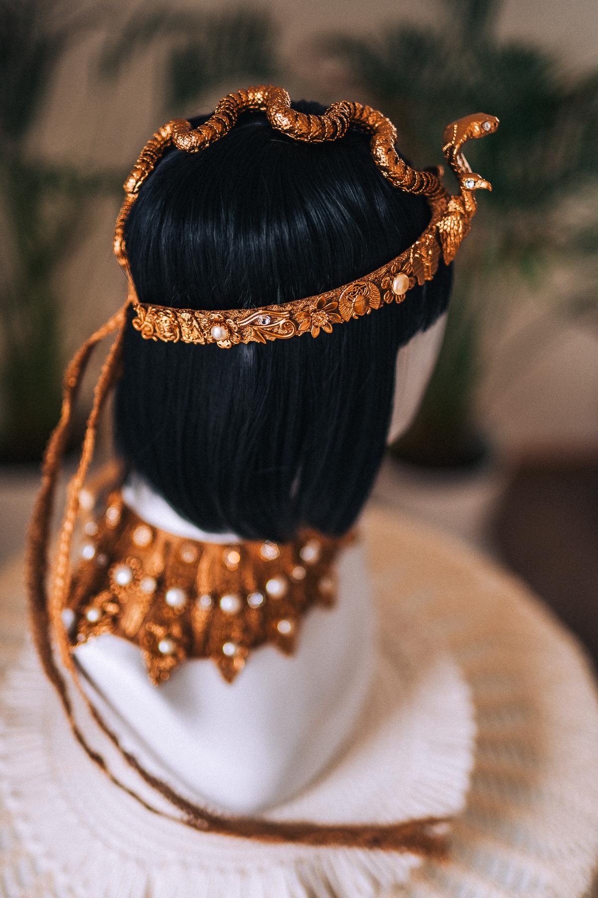 Cleopatra Royal Wrist Cuffs Gold Egyptian Goddess Jewelry