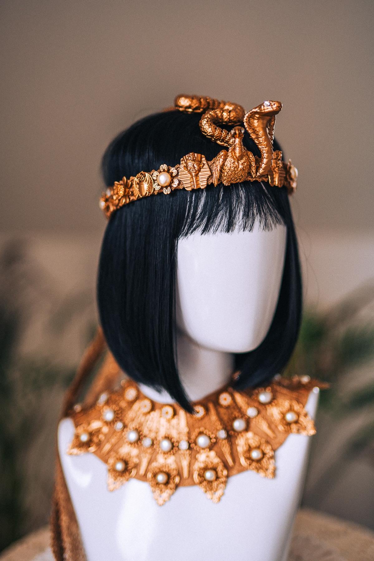 Cleopatra Royal Wrist Cuffs Gold Egyptian Goddess Jewelry