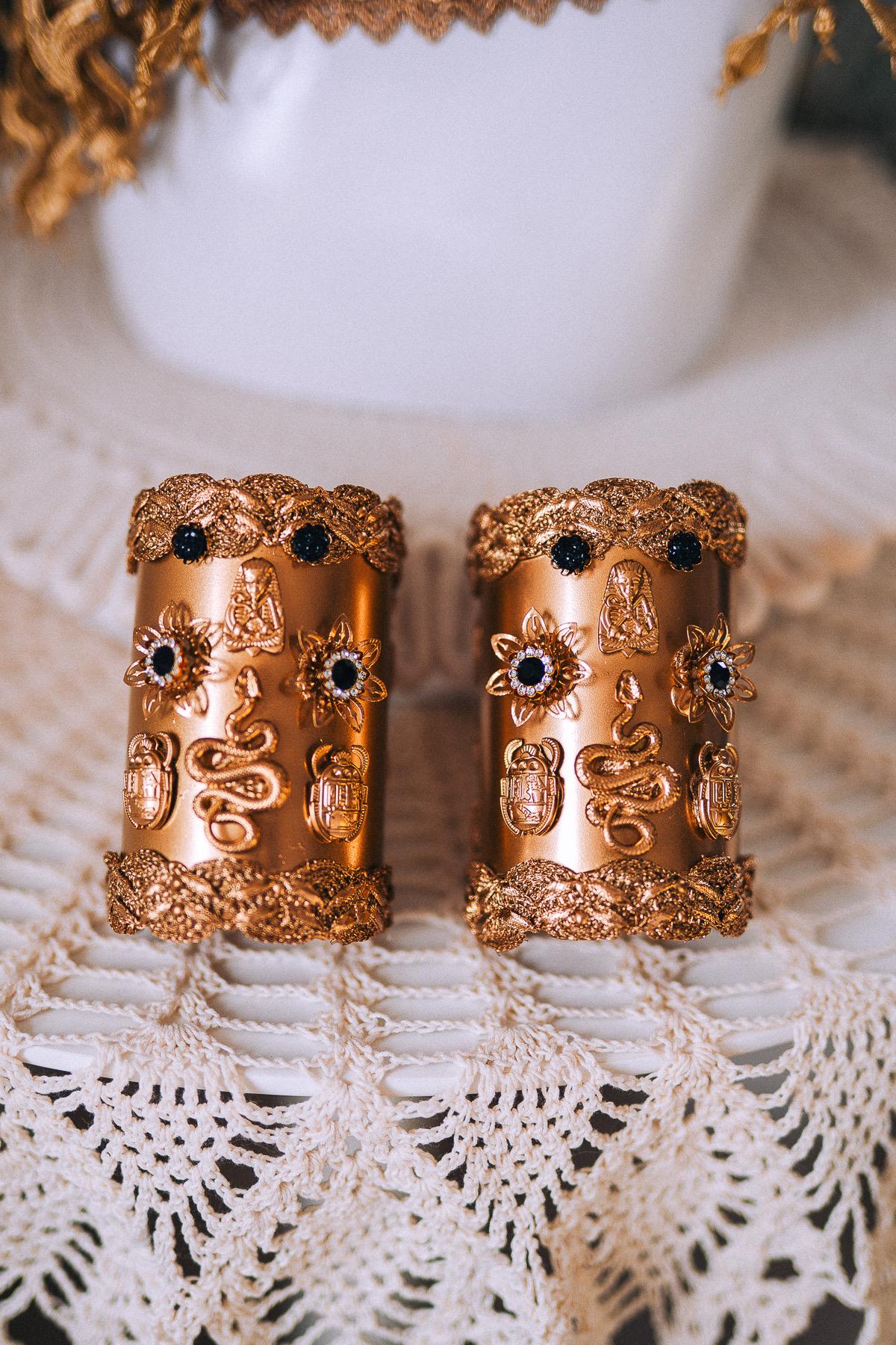 Cleopatra Black Pearl Serpent Arm Cuffs Egyptian Goddess Jewelry