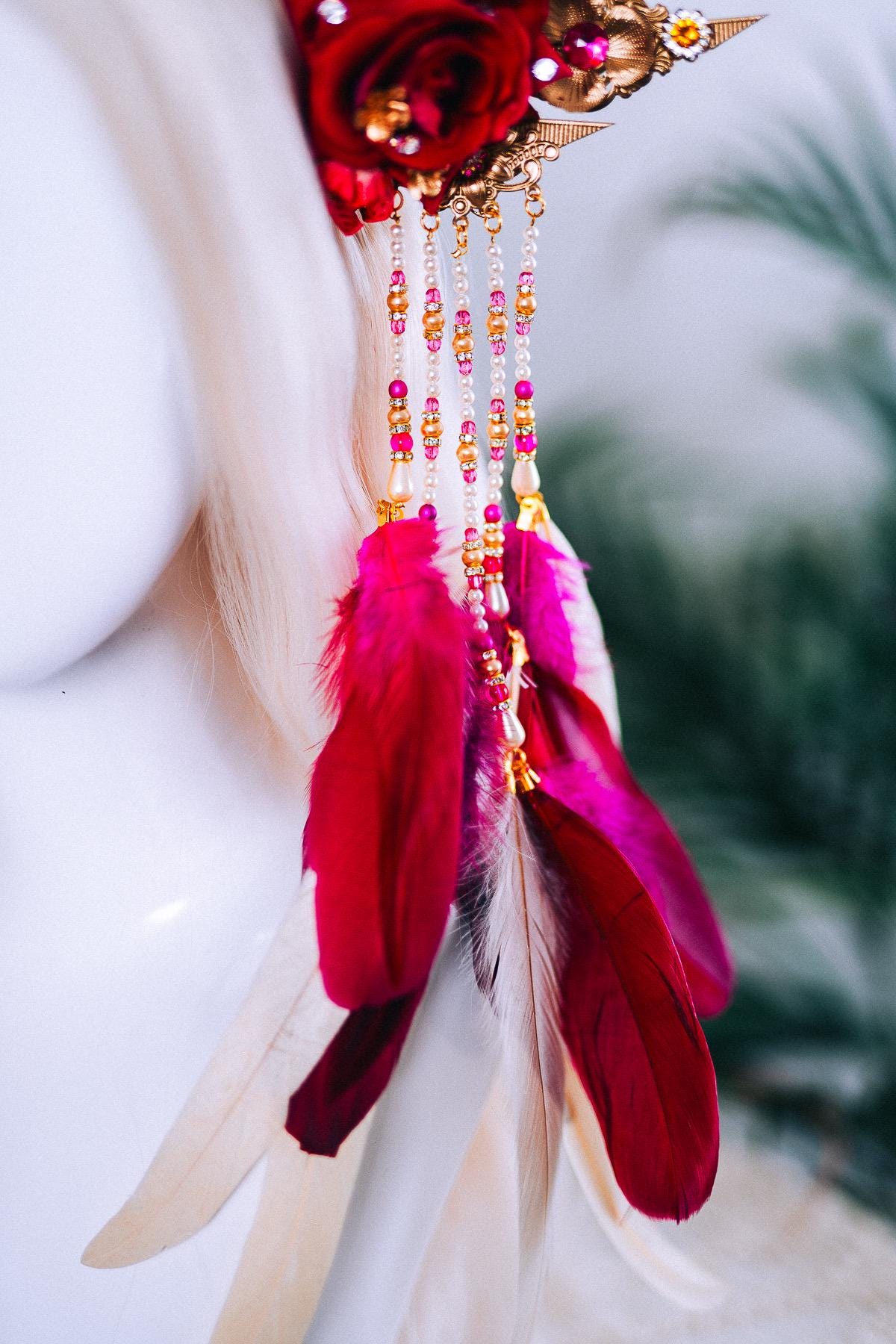 Floral Sunburst Halo Crown Goddess Set Headpiece