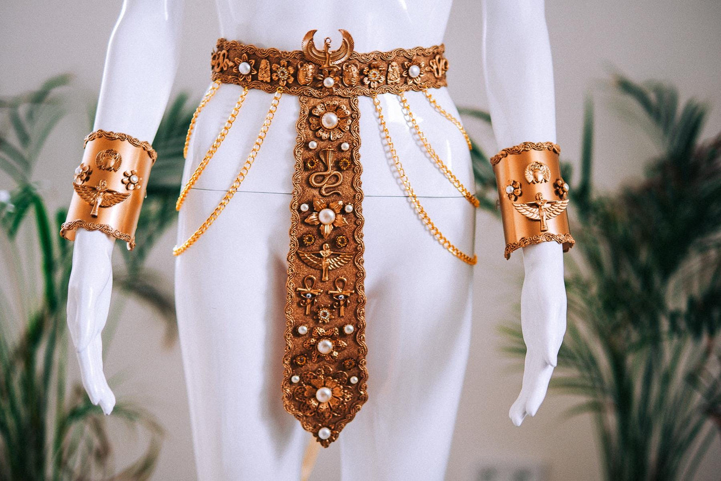 Cleopatra Serpent Arm Cuffs Gold Egyptian Goddess Jewelry