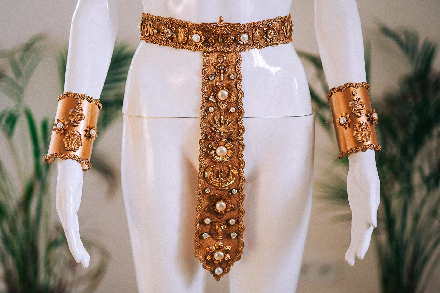 Cleopatra Serpent Crown Gold Egyptian Goddess Headpiece