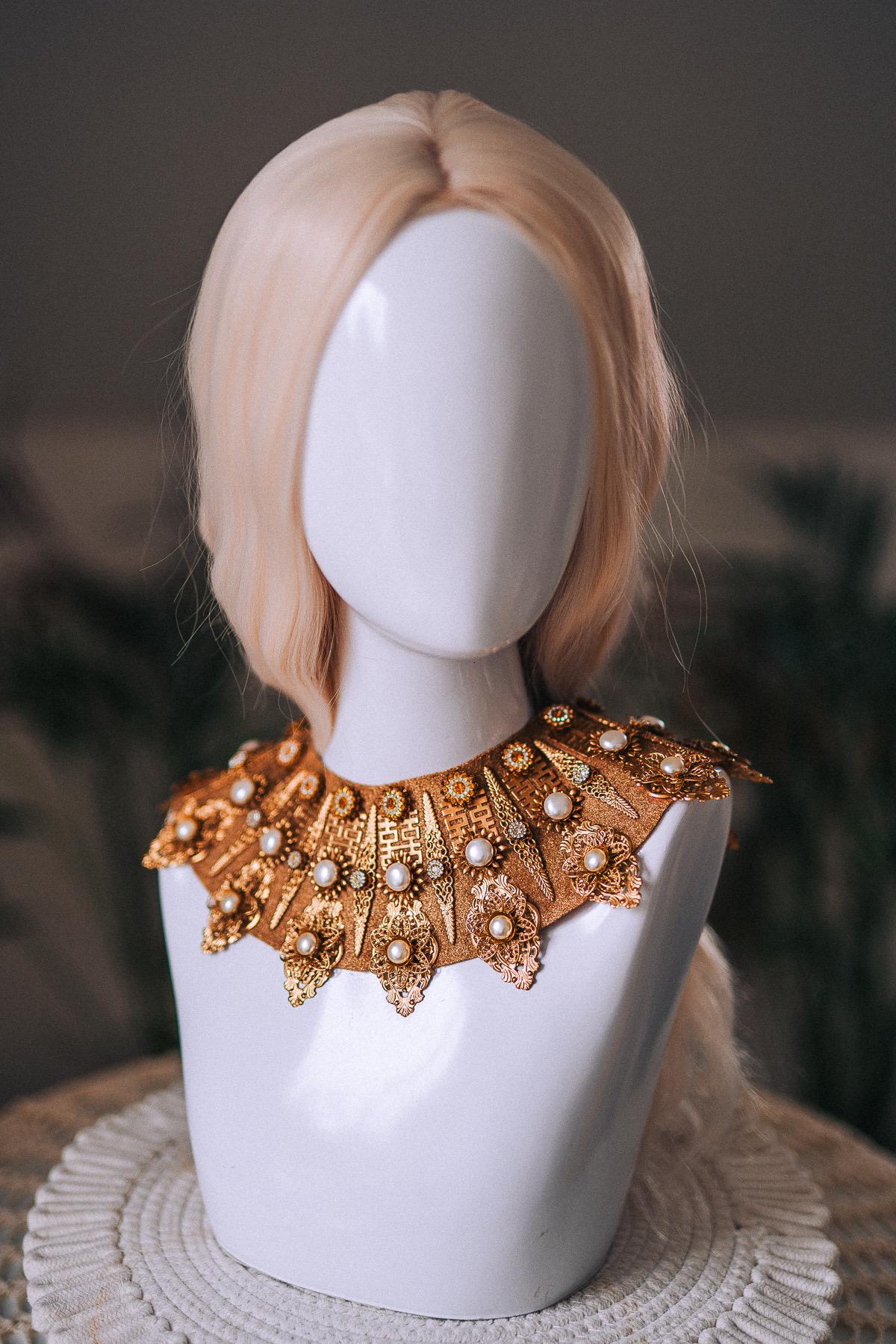 Cleopatra Serpent Crown Gold Egyptian Goddess Headpiece