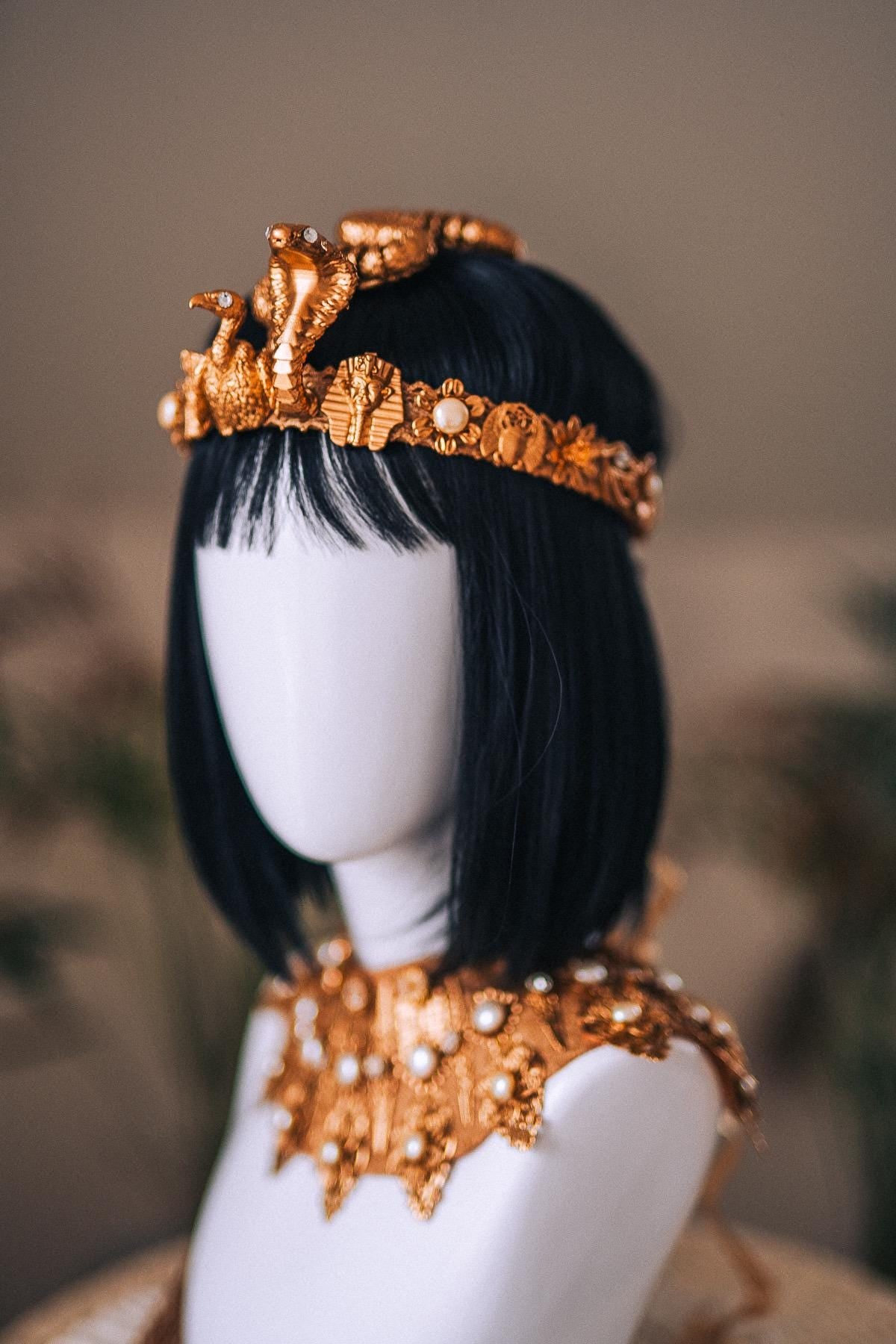 Cleopatra Serpent Upper Arm Cuffs Gold Egyptian Goddess Jewelry