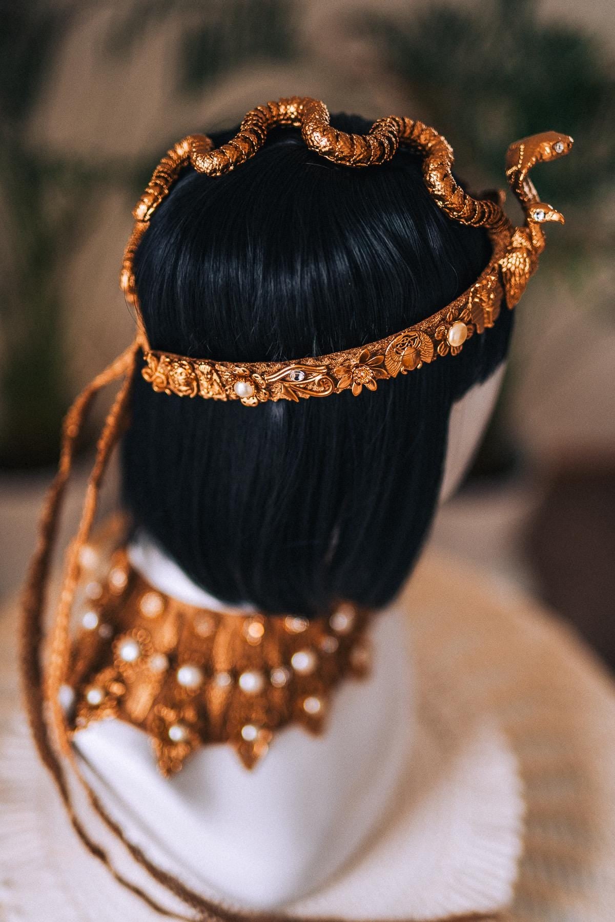 Cleopatra Serpent Upper Arm Cuffs Gold Egyptian Goddess Jewelry