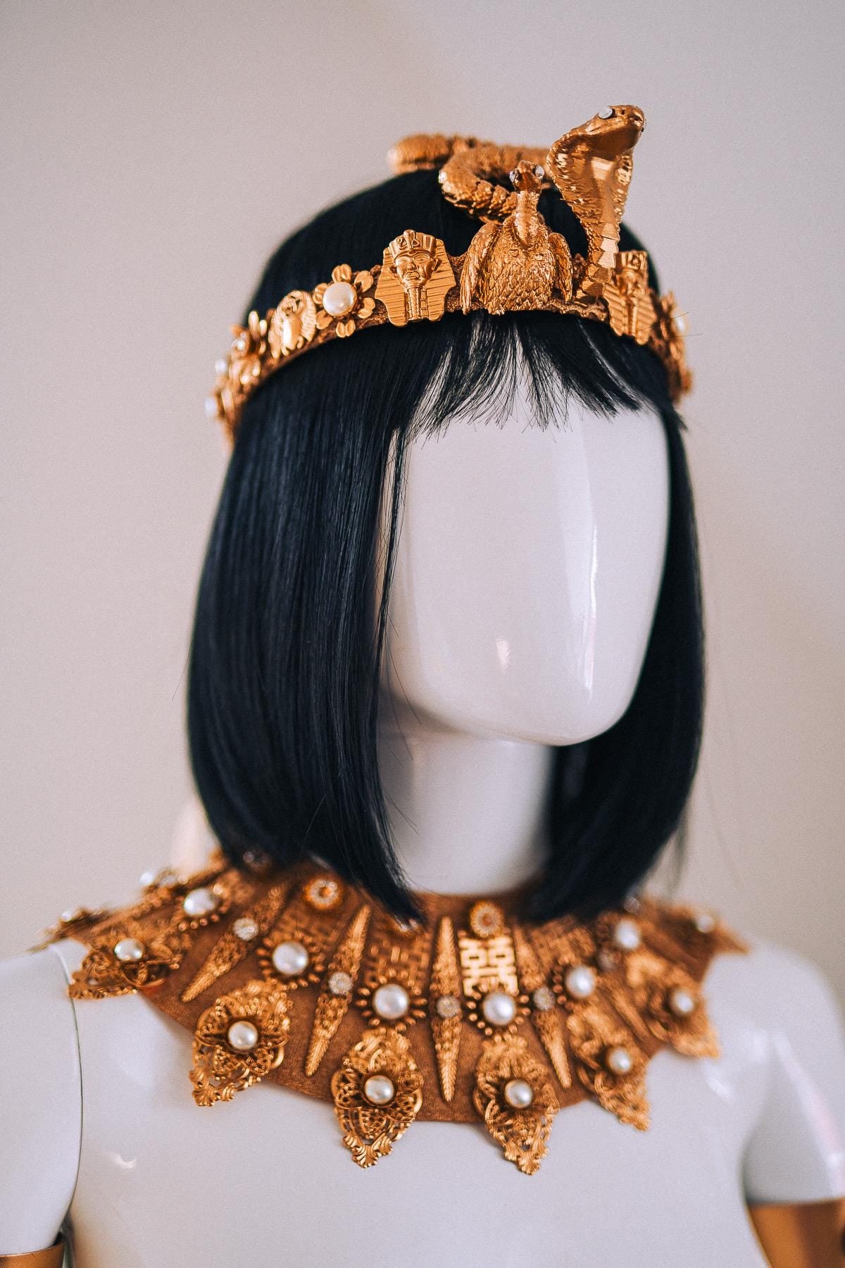 Cleopatra Serpent Upper Arm Cuffs Gold Egyptian Goddess Jewelry