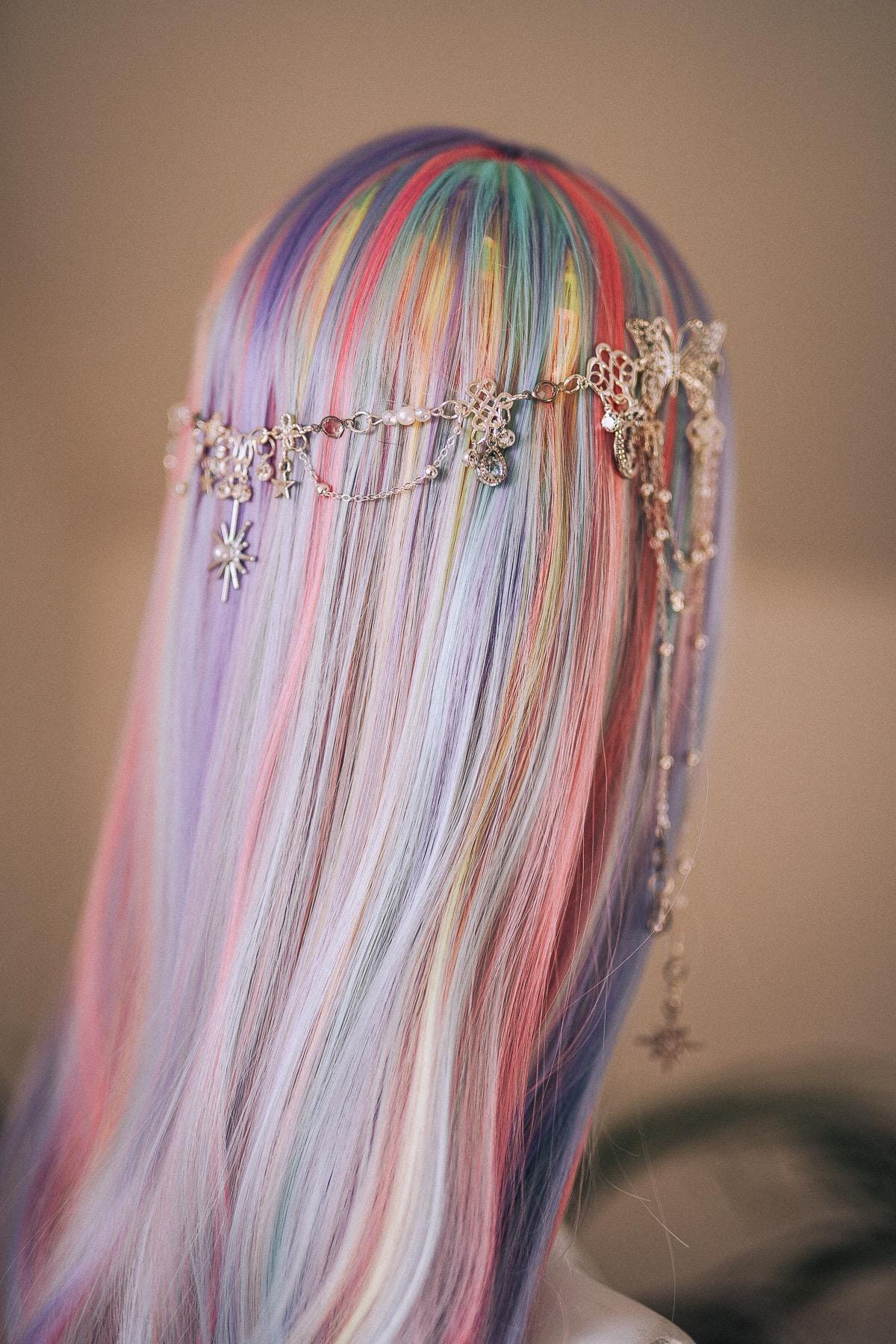 Celestial Star Butterfly Hair Chain Headpiece