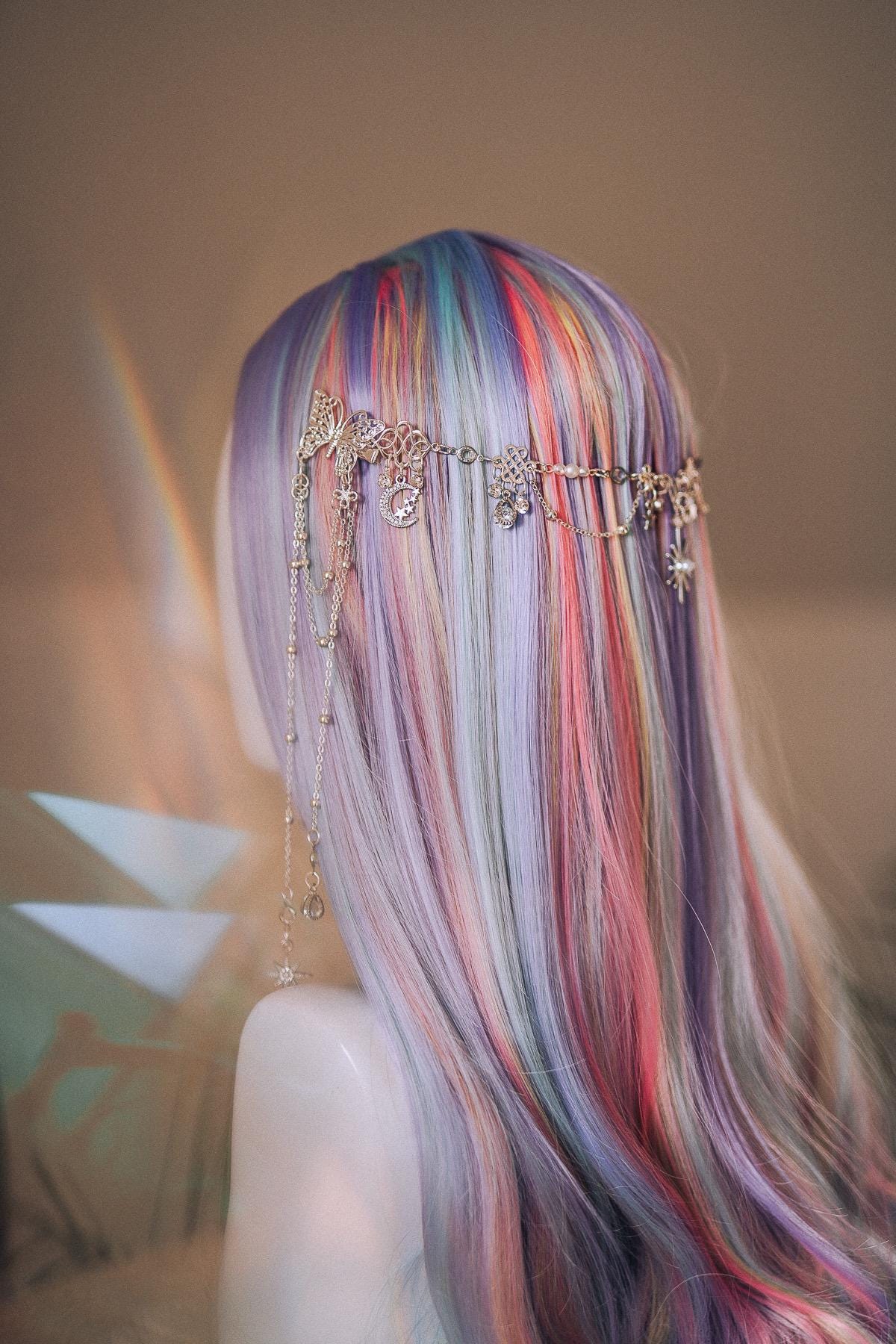Celestial Star Butterfly Hair Chain Headpiece