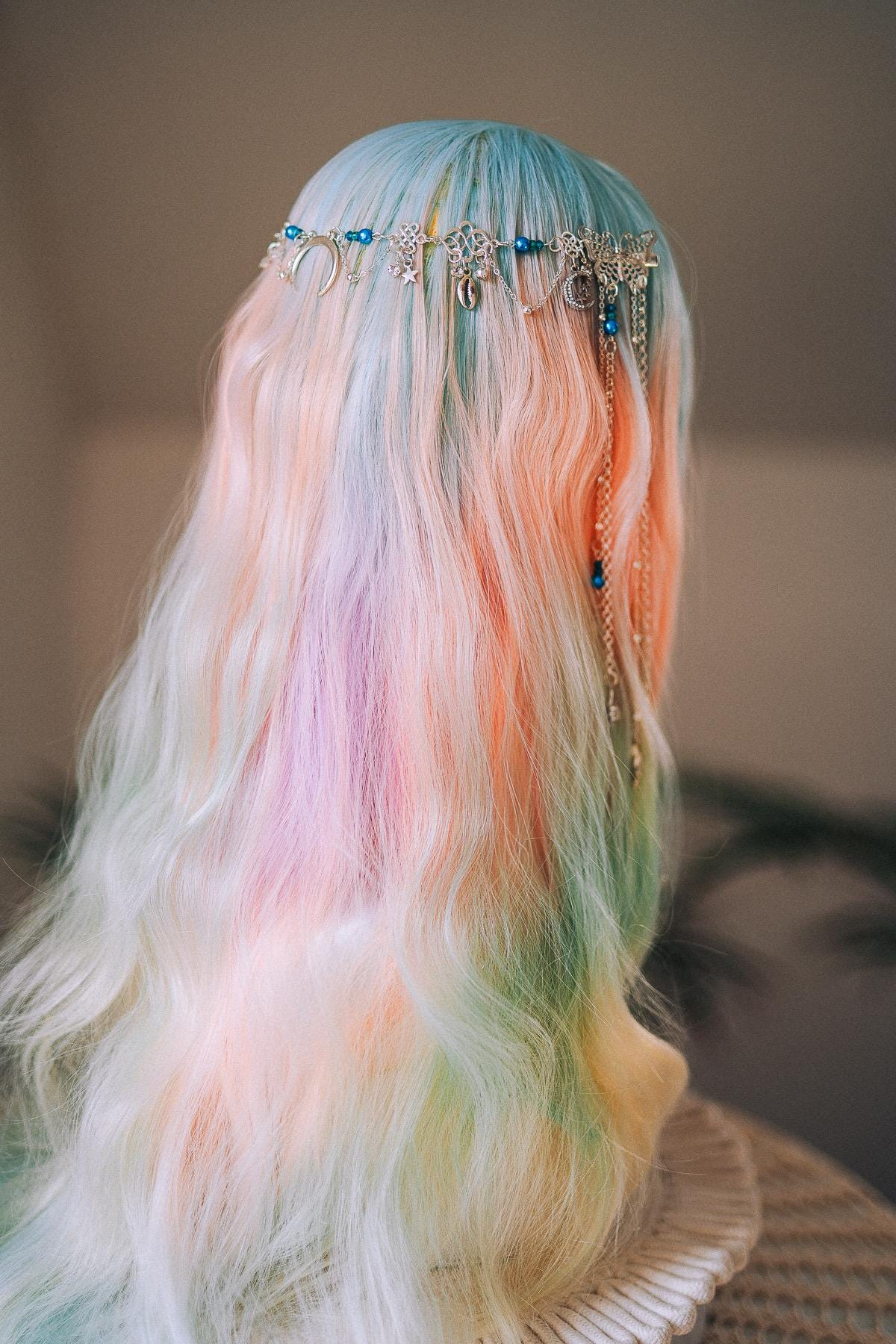 Moon Goddess Butterfly Hair Chain Headpiece