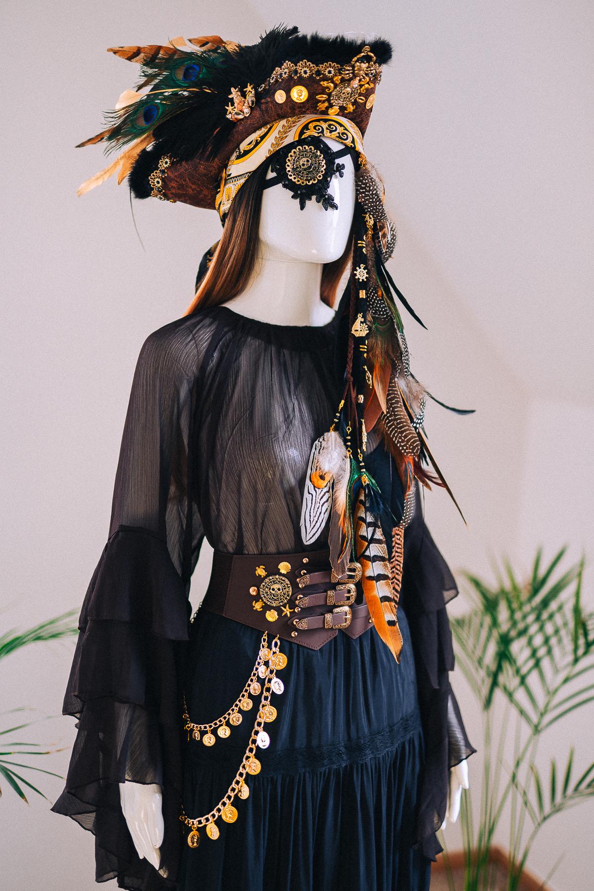 Pirate Gothic Belt Skull Costume Accessory