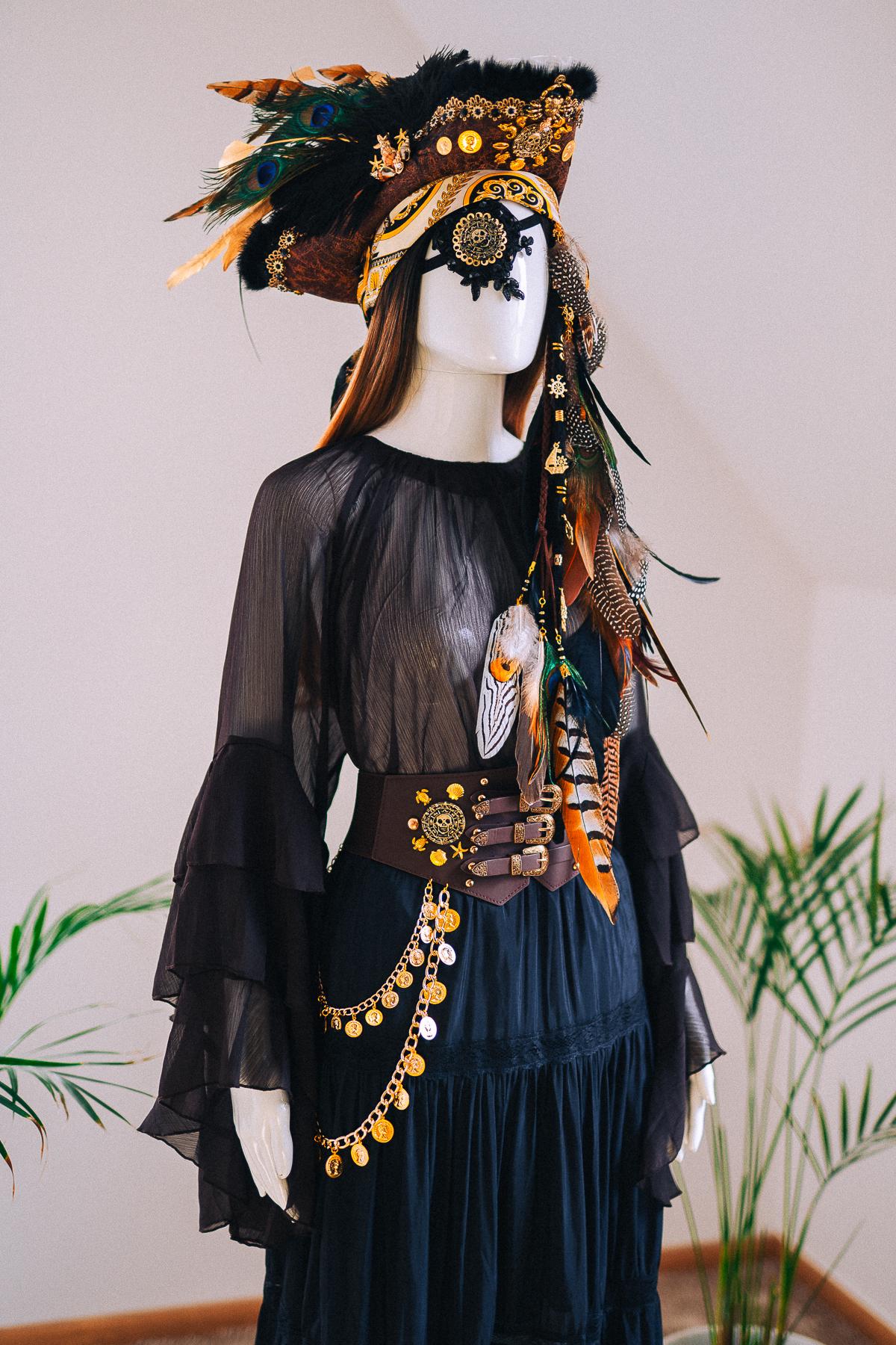 Pirate Gothic Belt Skull Costume Accessory