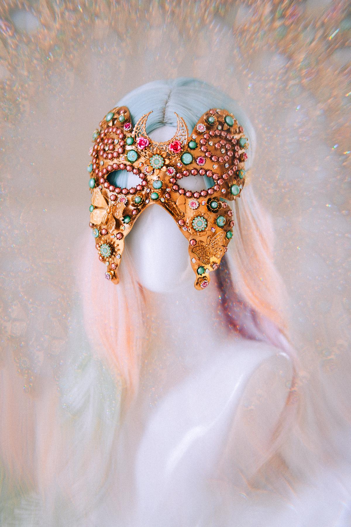 Butterfly Floral Halo Crown Gold Flower Goddess Headpiece Festival Wedding Statement Crown