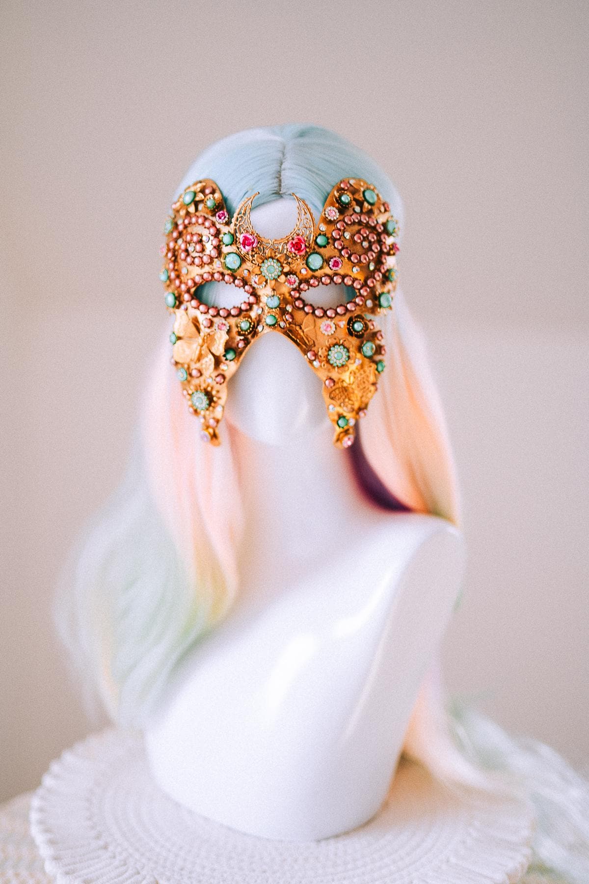 Butterfly Statement Earrings Gold Crystal Masquerade Festival Jewelry