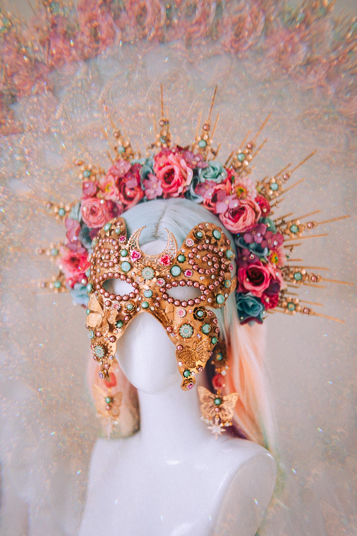 Butterfly Statement Earrings Gold Crystal Masquerade Festival Jewelry