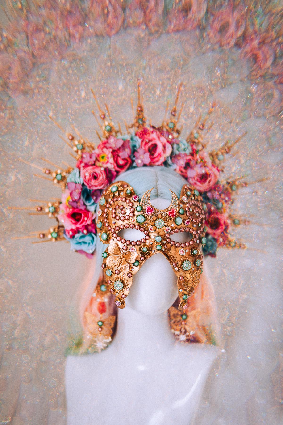 Butterfly Statement Earrings Gold Crystal Masquerade Festival Jewelry