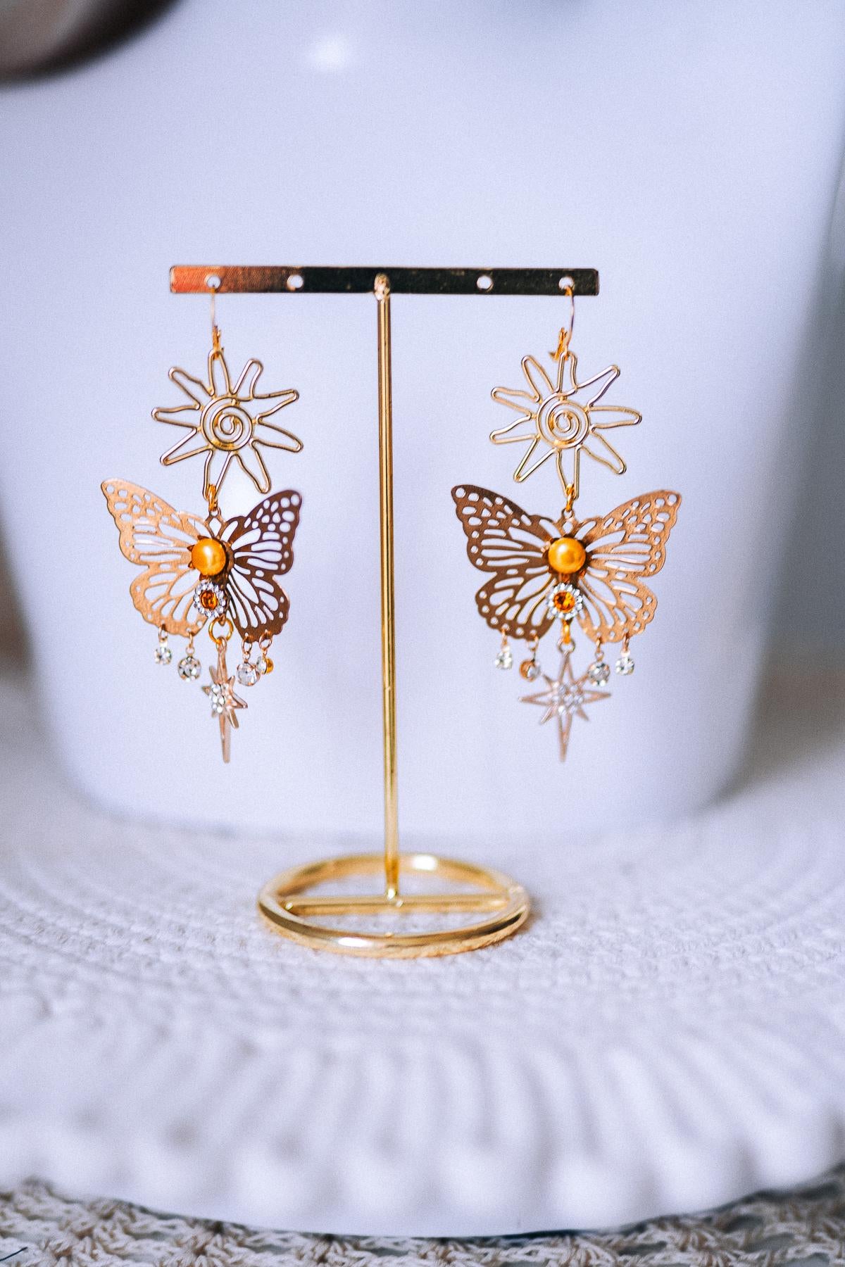 Sun Goddess Halo Crown Gold Floral Sunburst Festival Headpiece