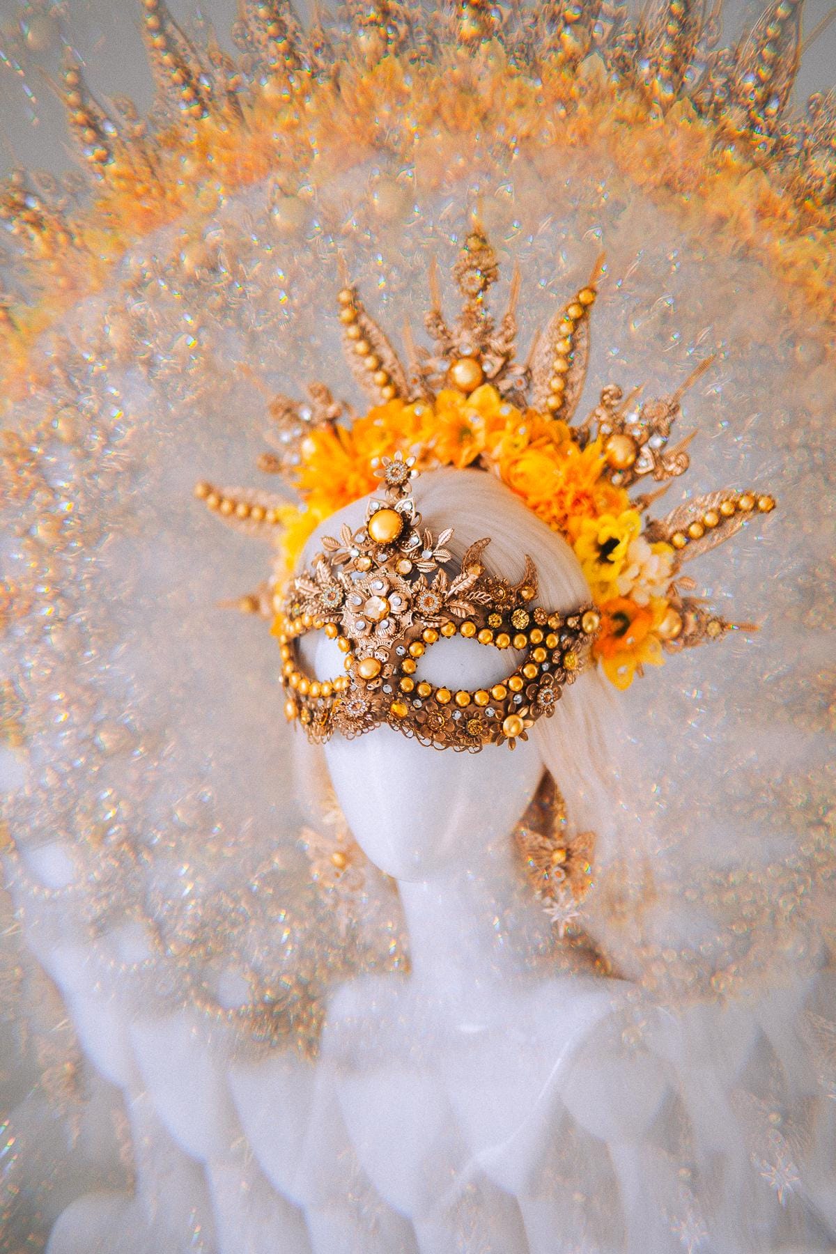 Sun Goddess Butterfly Earrings Gold Crystal Statement Festival Jewelry