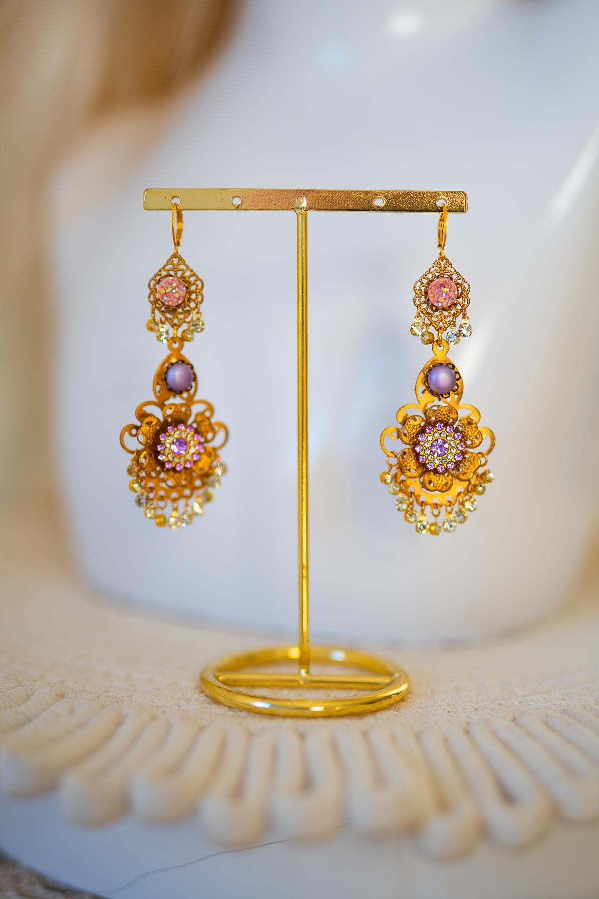 Golden Blossom Empress Earrings