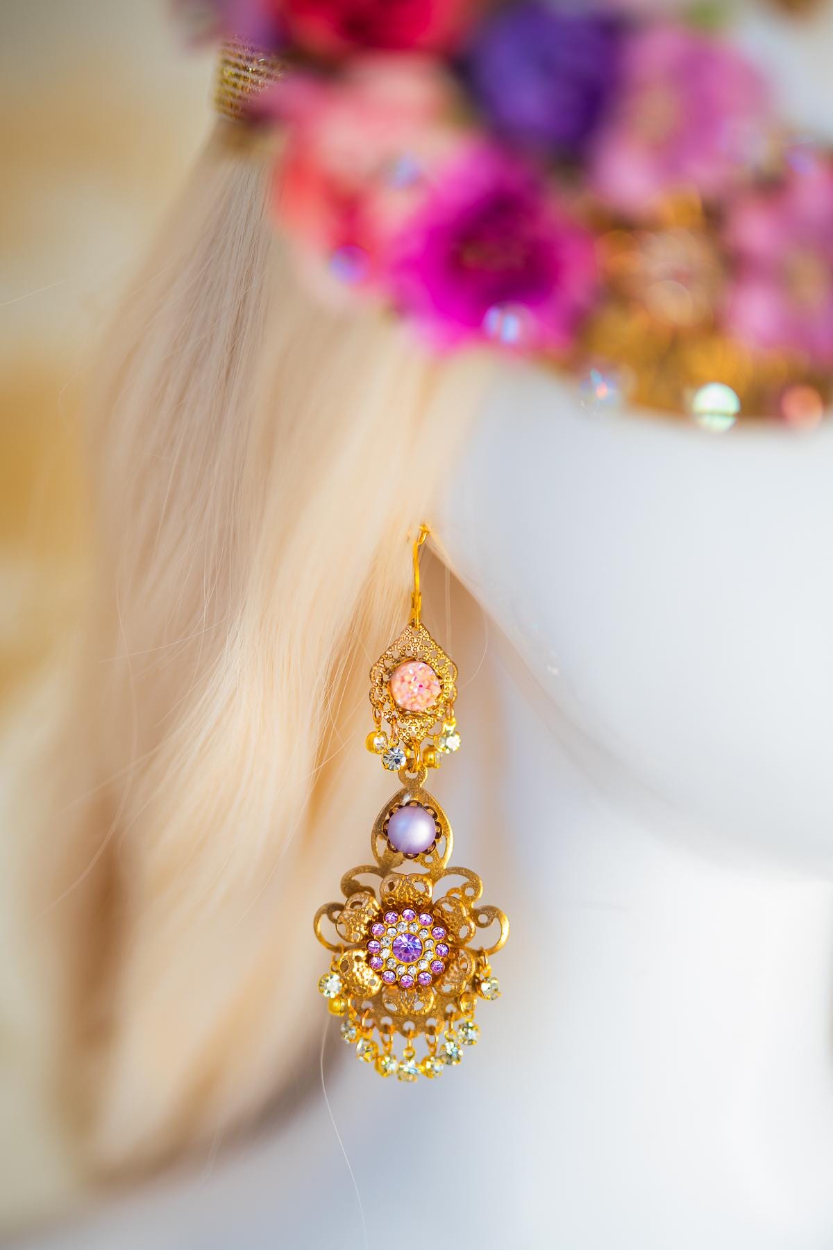 Aurora Blossom Antler Mask