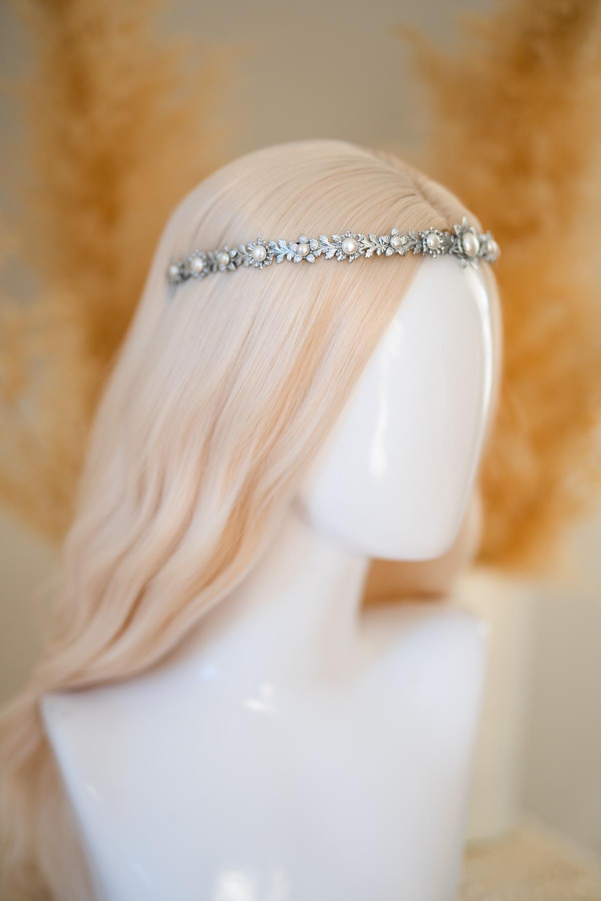 Silver Pearl Wedding Tiara