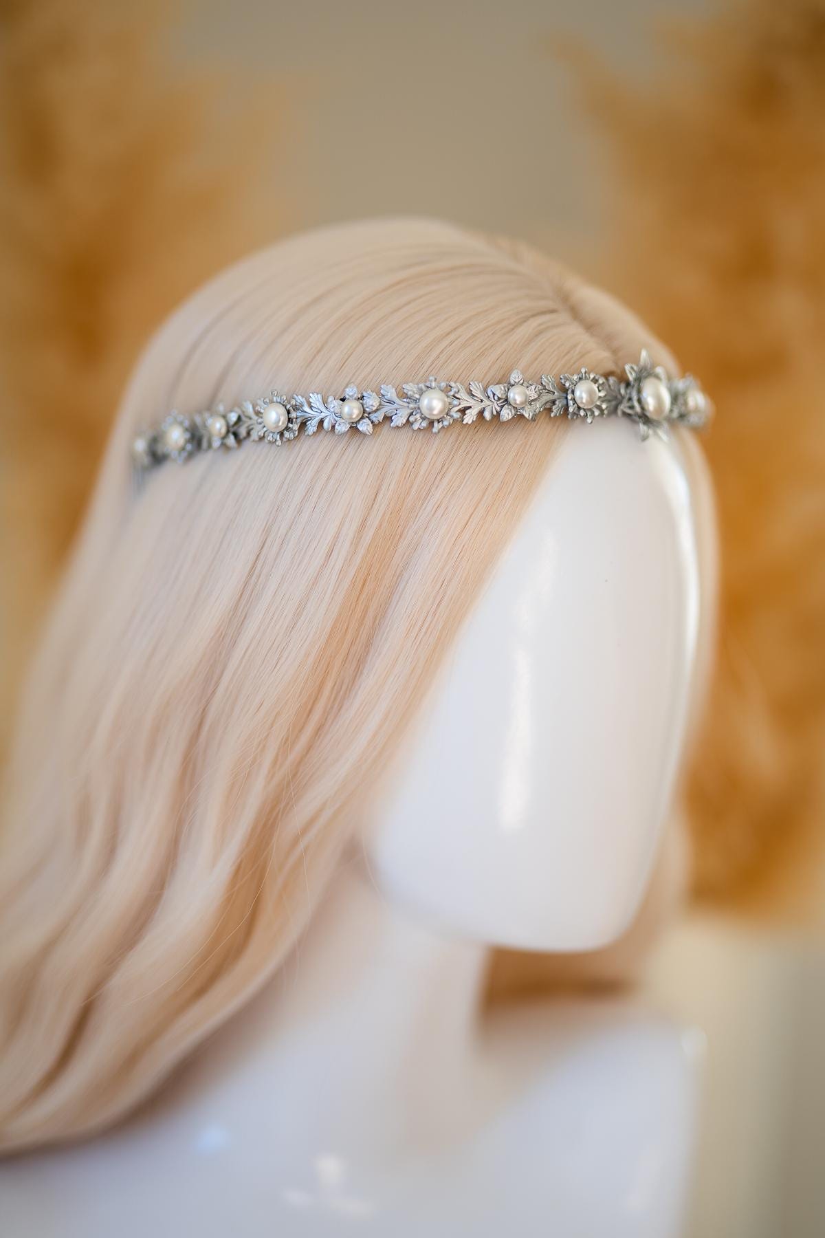 Silver Pearl Wedding Tiara