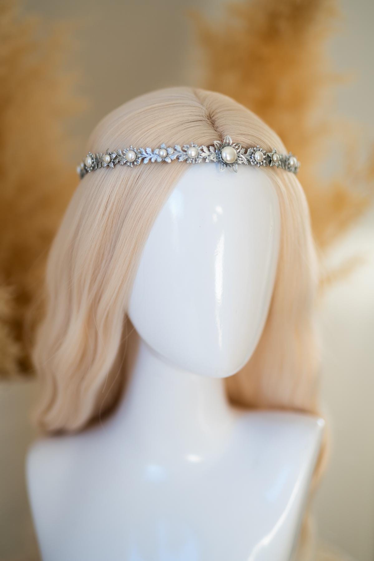 Silver Pearl Wedding Tiara