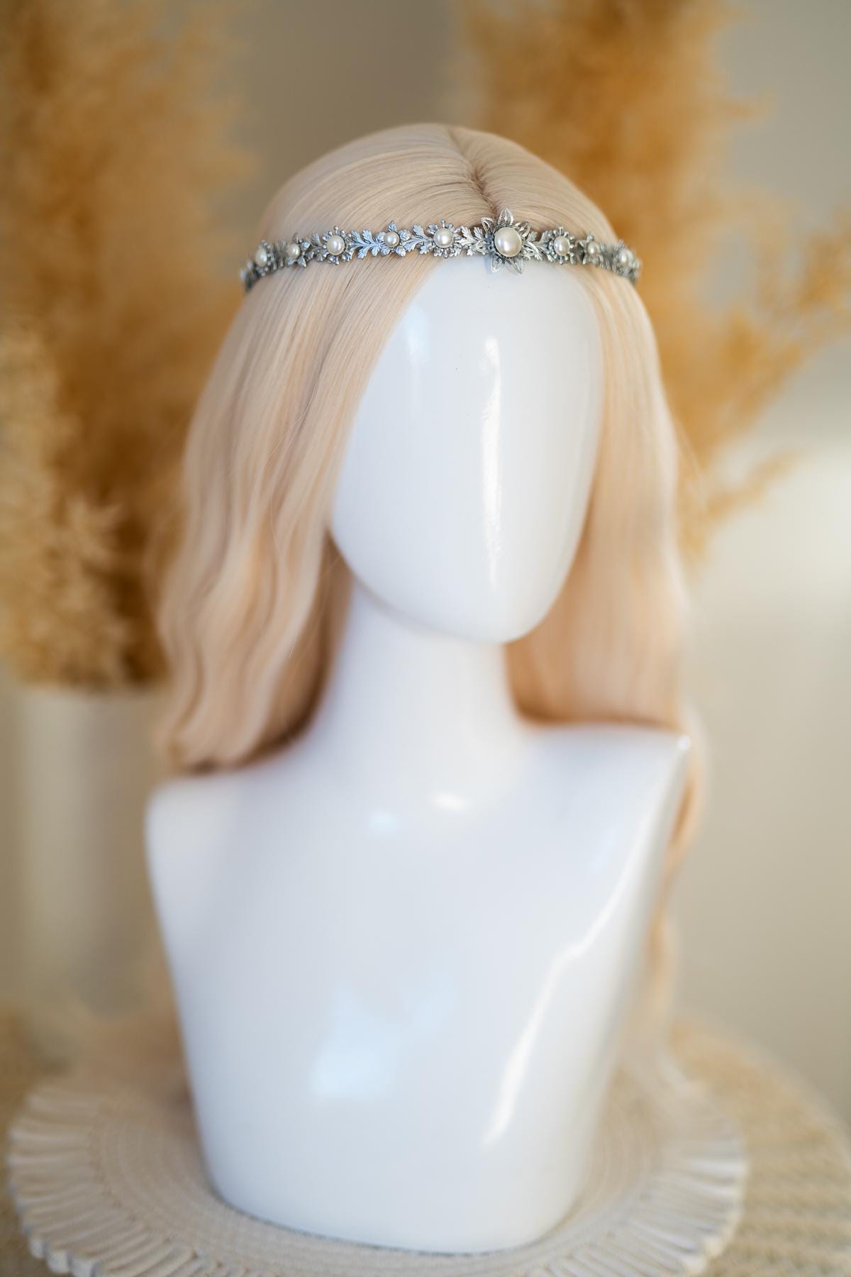Silver Pearl Wedding Tiara