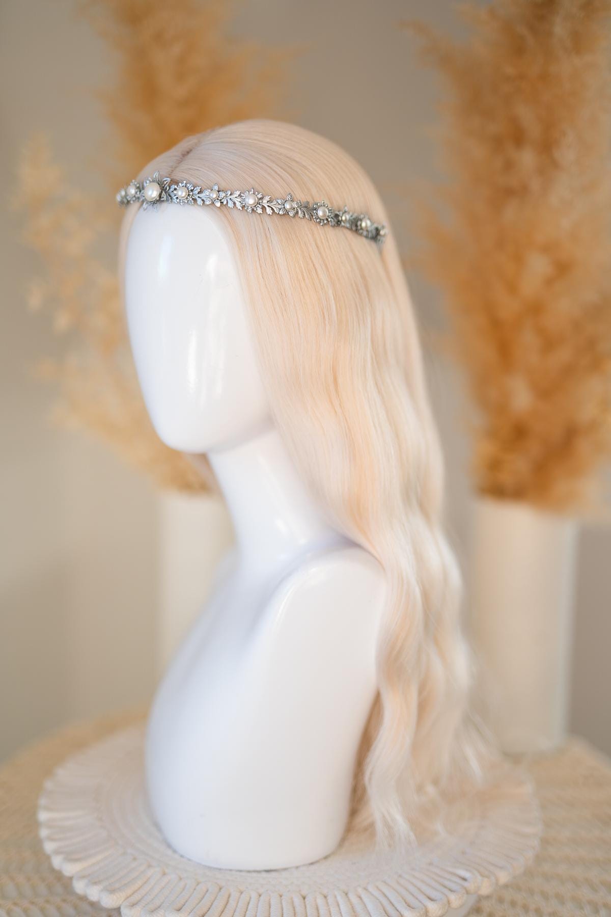 Silver Pearl Wedding Tiara